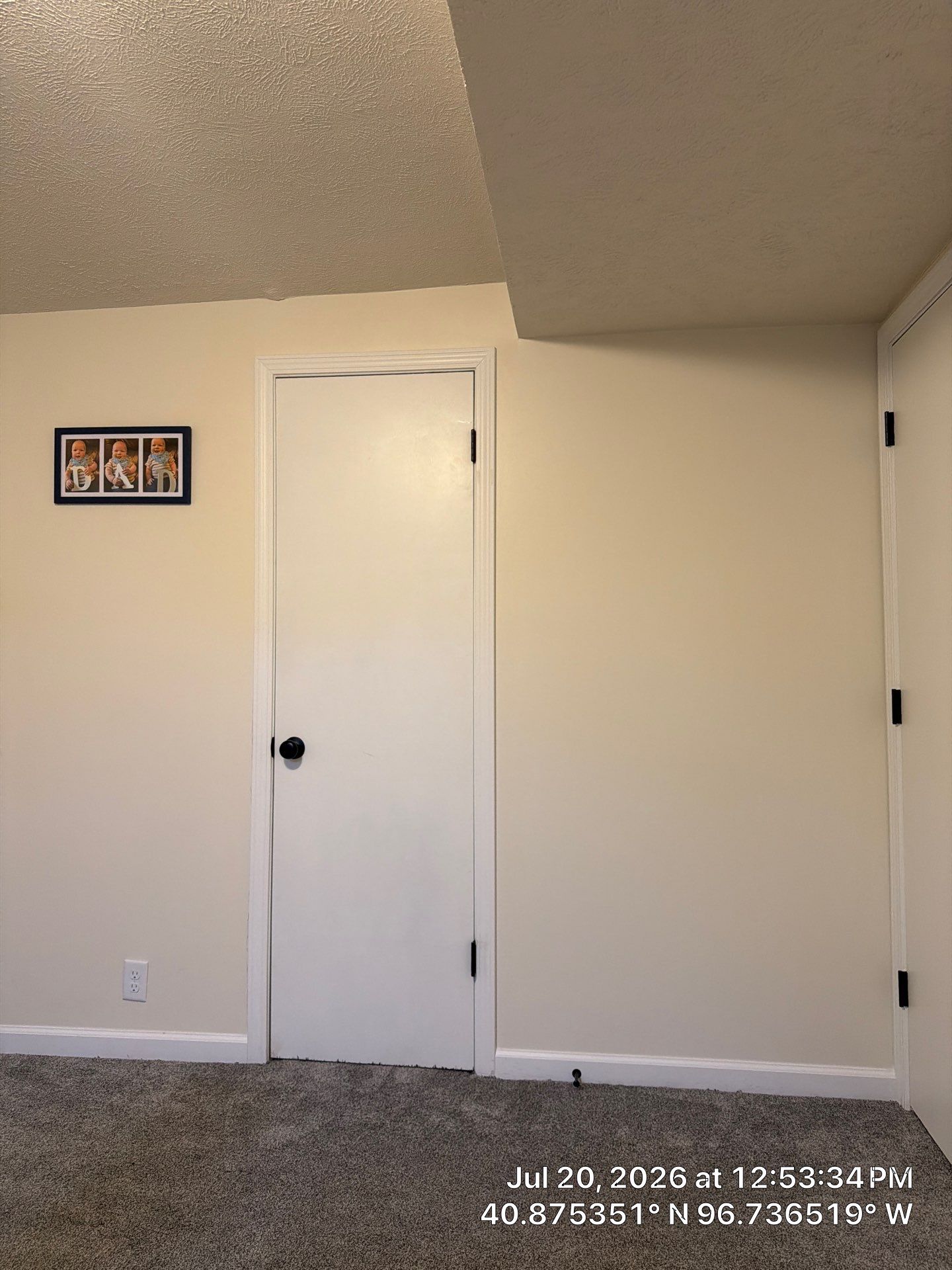 Modern Basement Interior Renovation with New Doors and Carpeting by CompanyCam Sales Demo