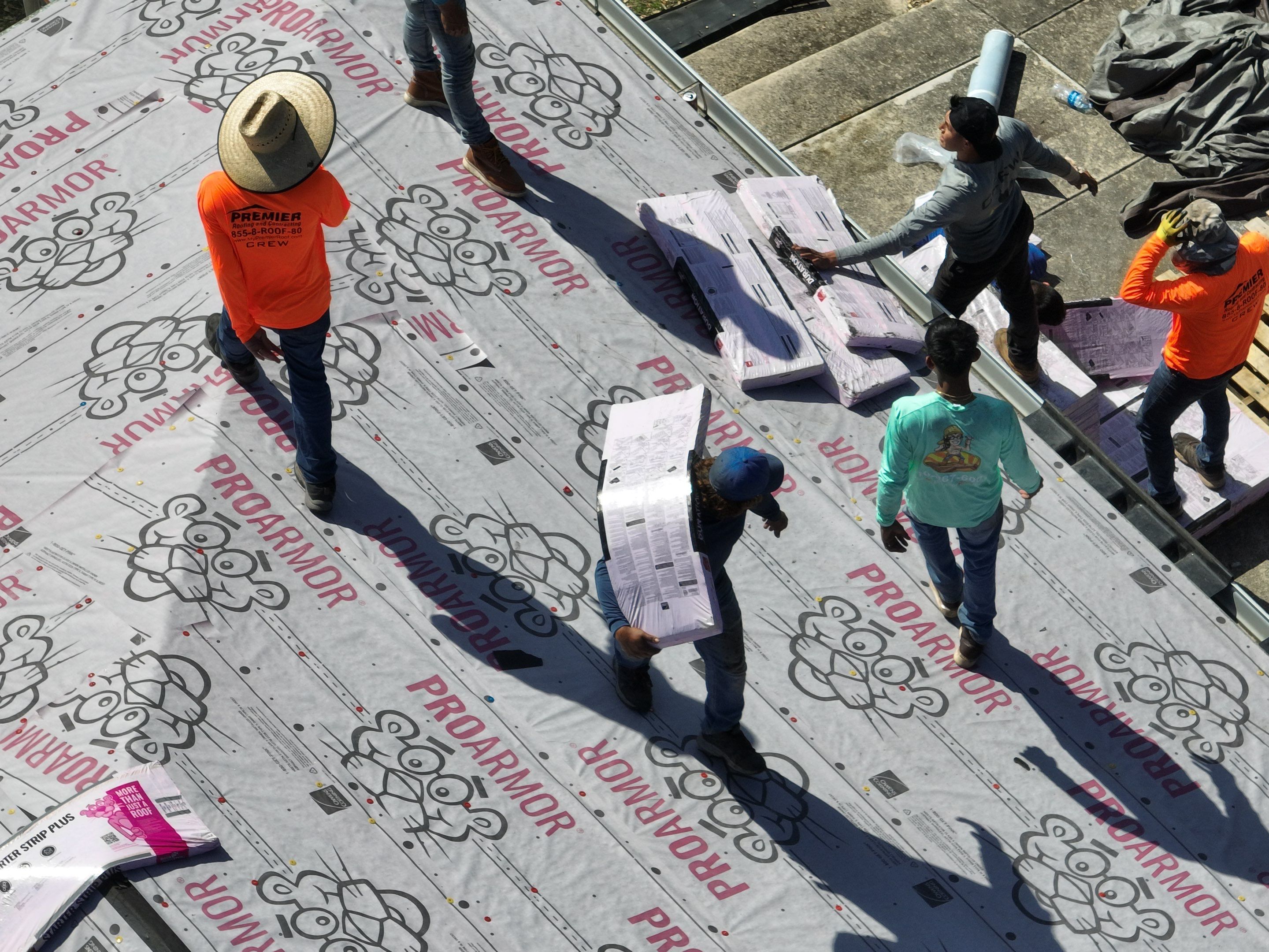 Residential Roofing Installation using Owens Corning 30 year Architectural Shingles by Premier Roofing and Contracting