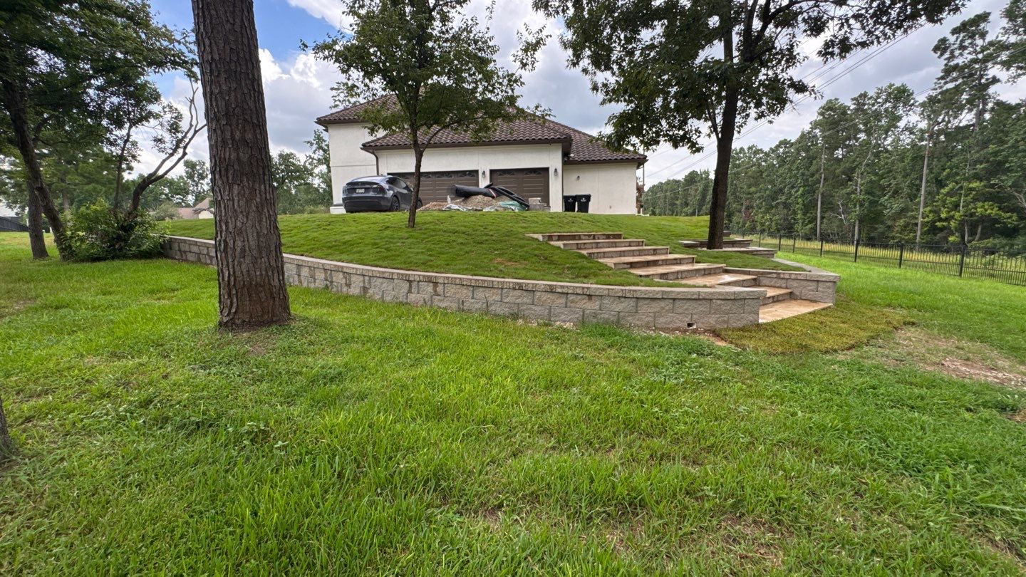 🏡 Duane’s Complete Retainer Wall & Hardscape Walkway by Texas Urban Elements