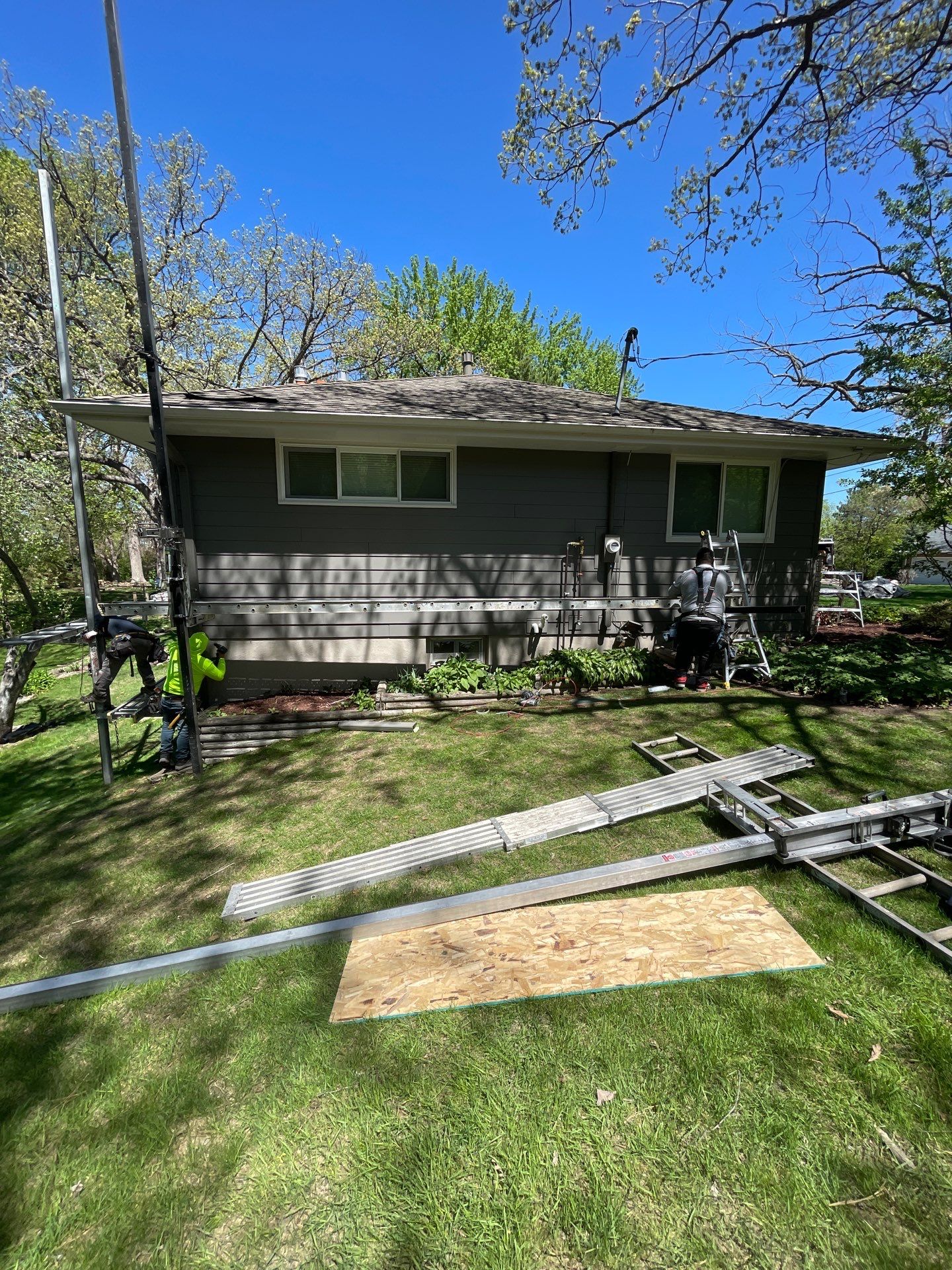 Siding Replacement – LP Smartside ExpertFinish in Tundra Gray | Hopkins, MN by First Impressions Exteriors