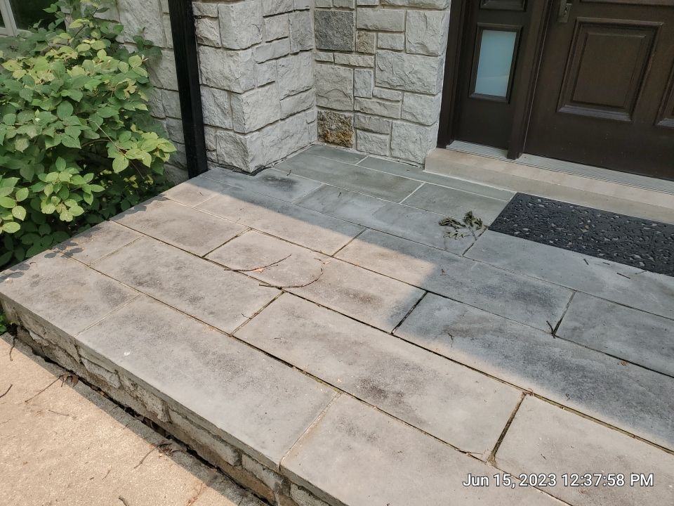 Highland Park, IL Bluestone, concrete,  Trex deck cleaning by Northern Power Washing LLC.