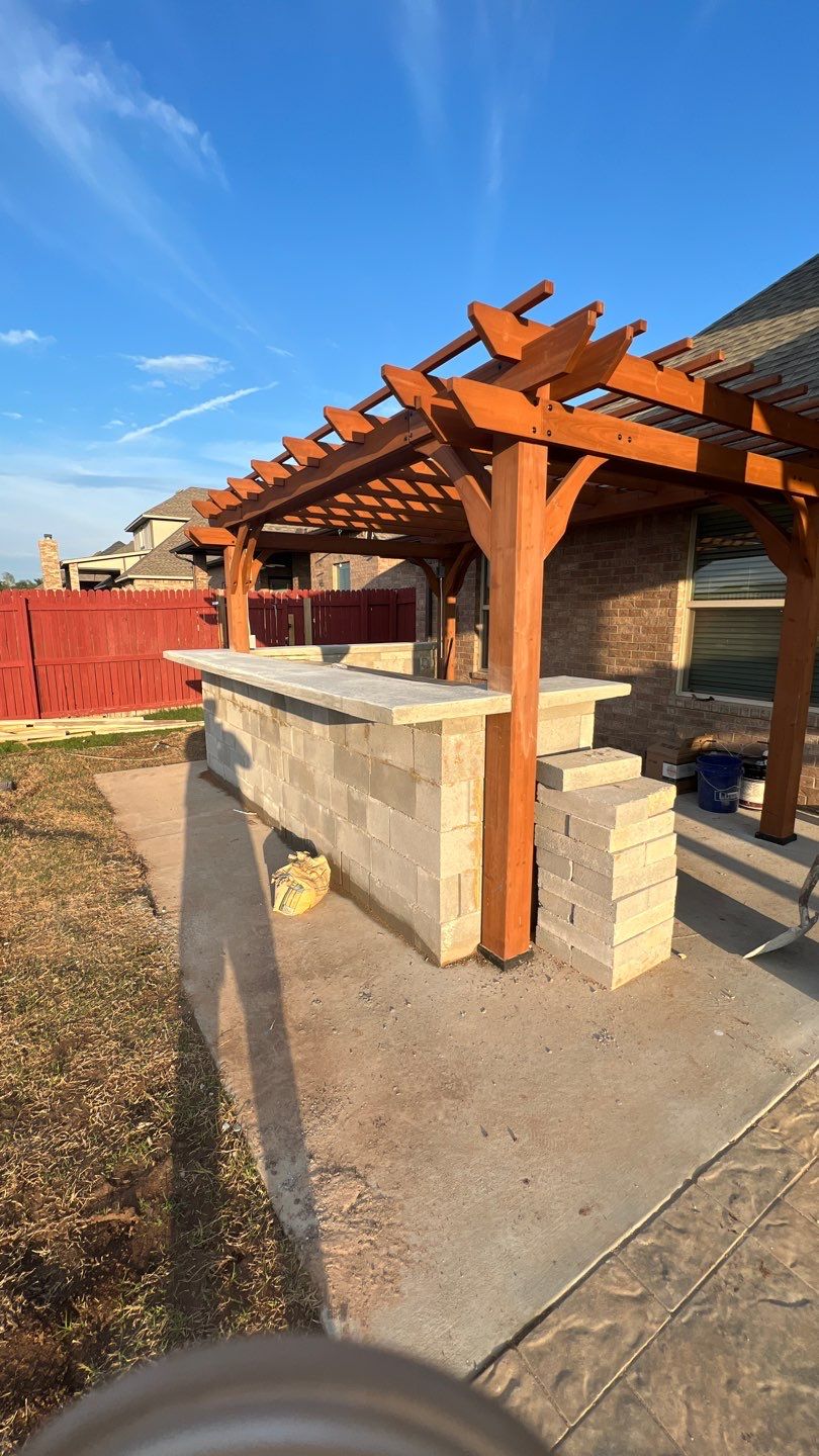Outdoor kitchen by Clays Services Inc