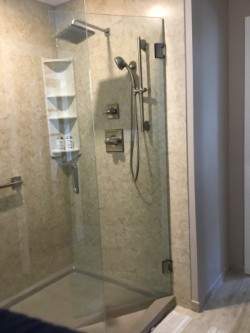 Custom Shower Installation New Knee Wall by Bay State Bath