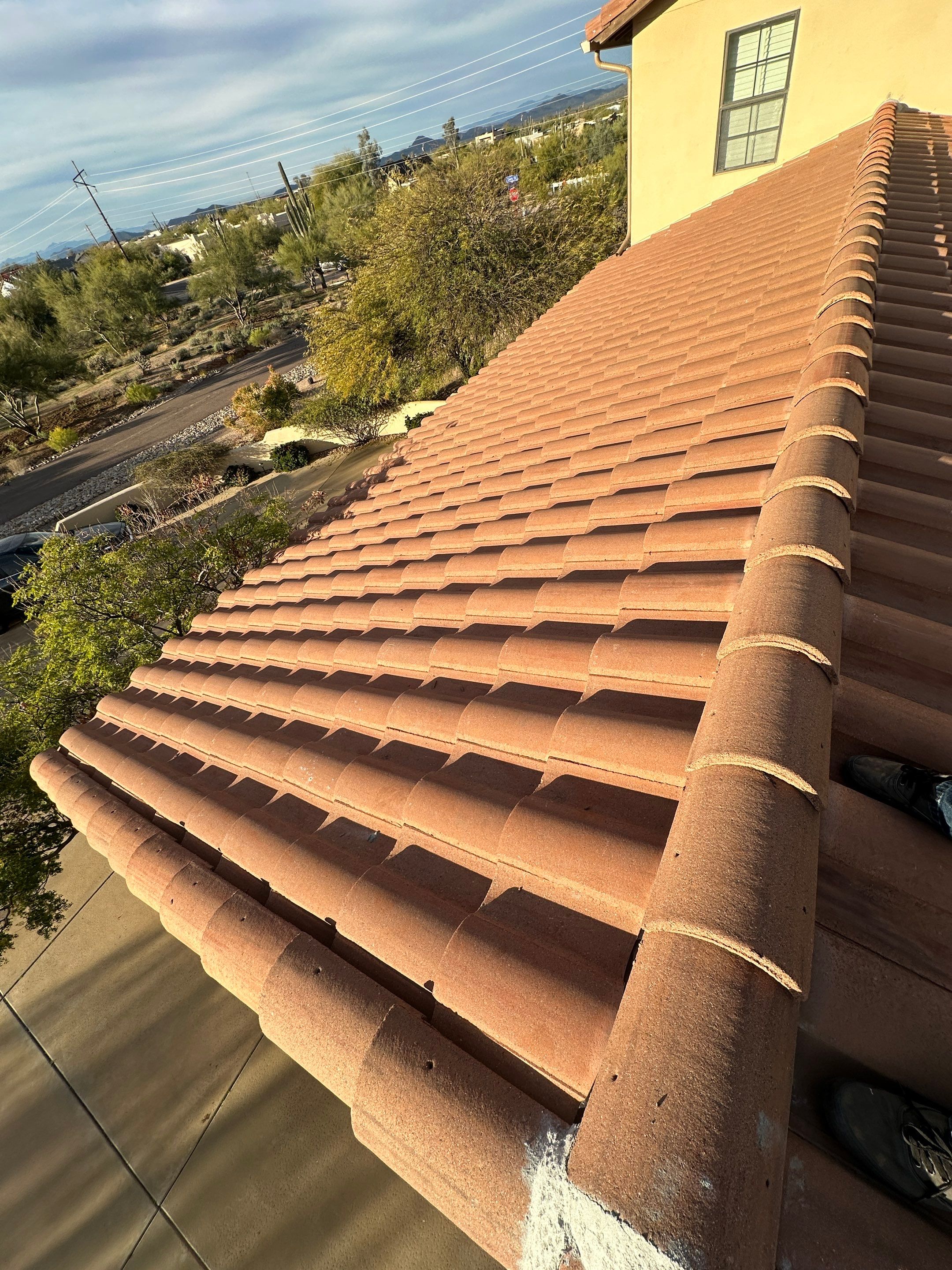 Terracotta Concrete Tiles by Reimagine Roofing