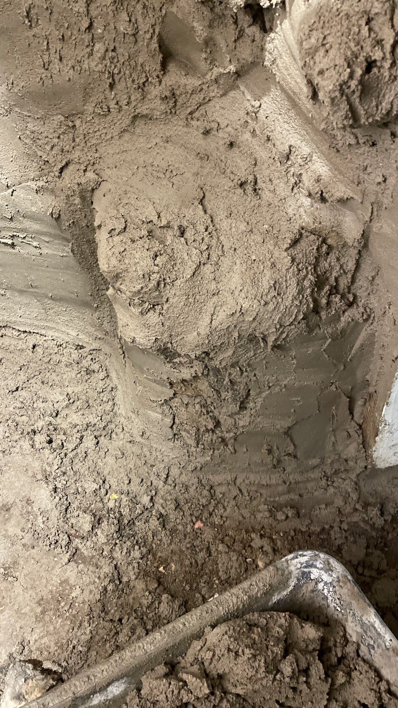 Parge Coating Drew's Stone Foundation by Waterproofing Northeast