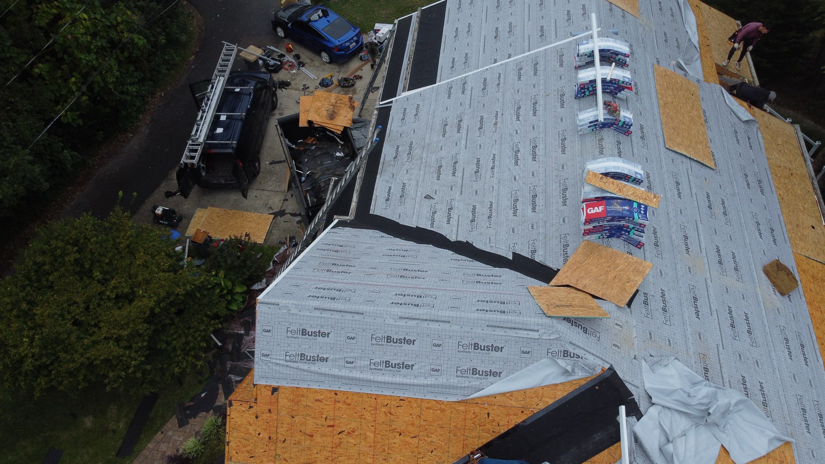 Residential Roofing Installation using GAF Timberline HDZ by Matter Roofing & Construction