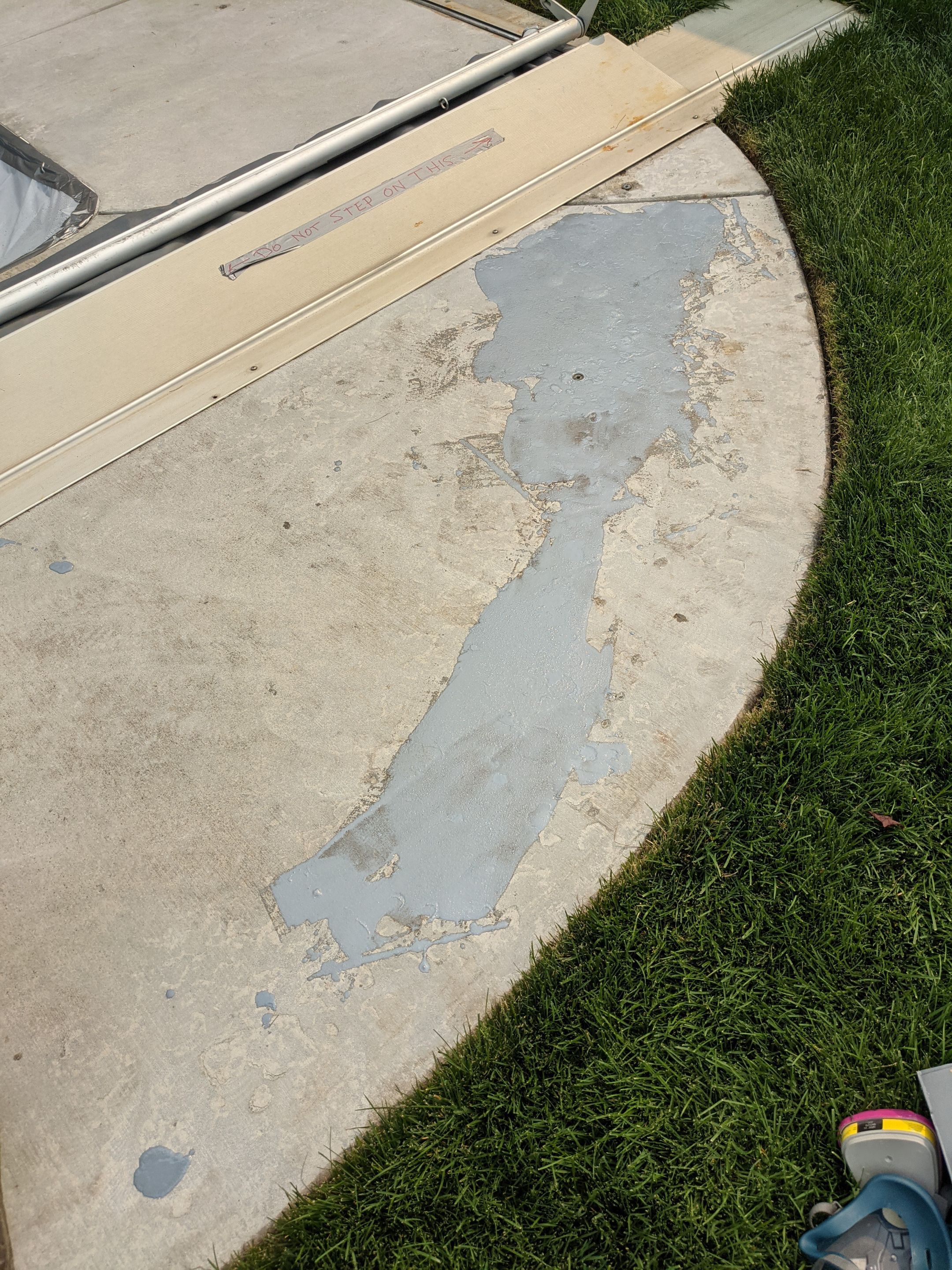 Pool Deck Transformation using Slate Stone by Croc Coatings, LLC