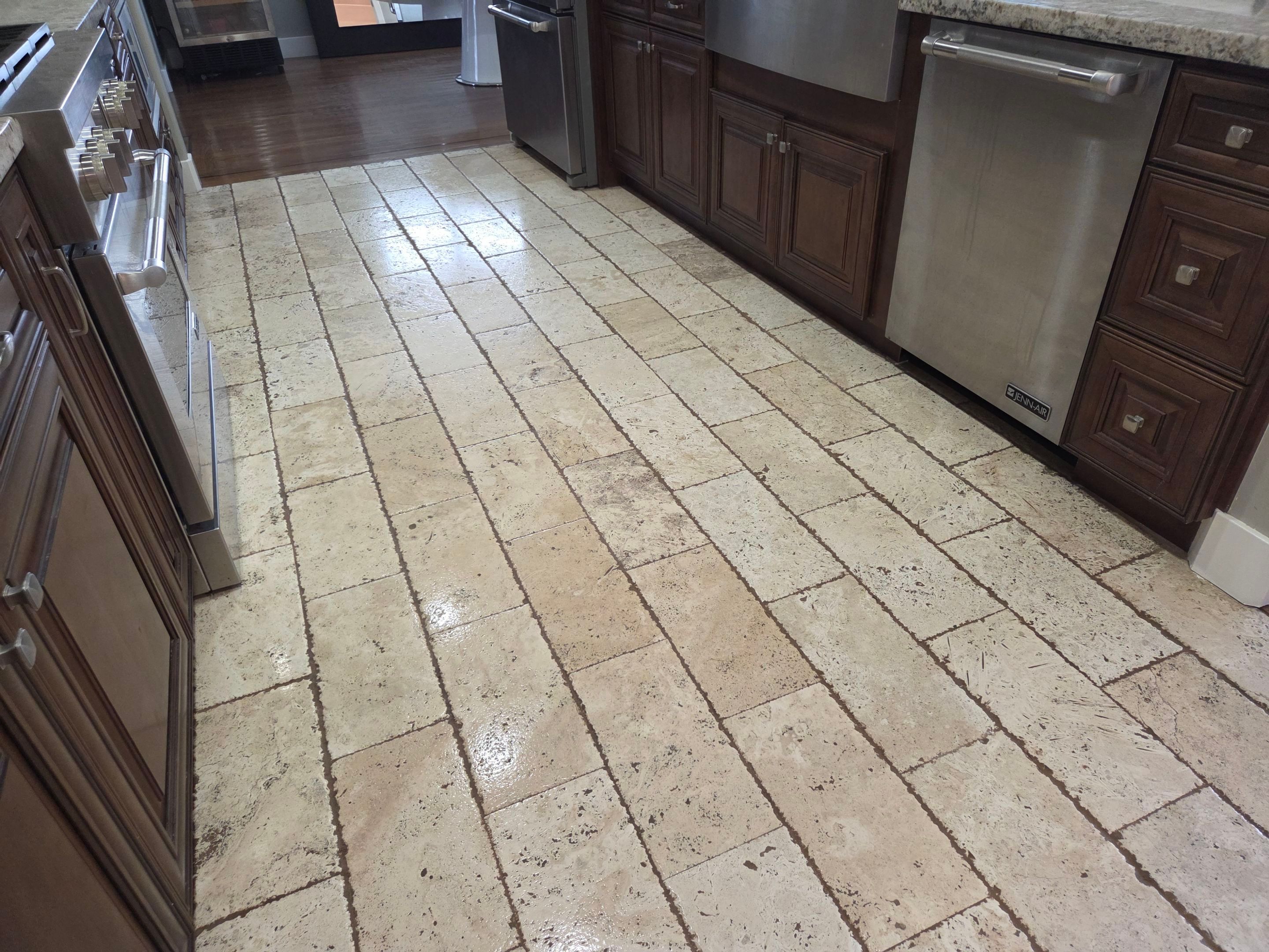 Travertine, Tile Floor Cleaning by Ardent Carpet Restore LLC