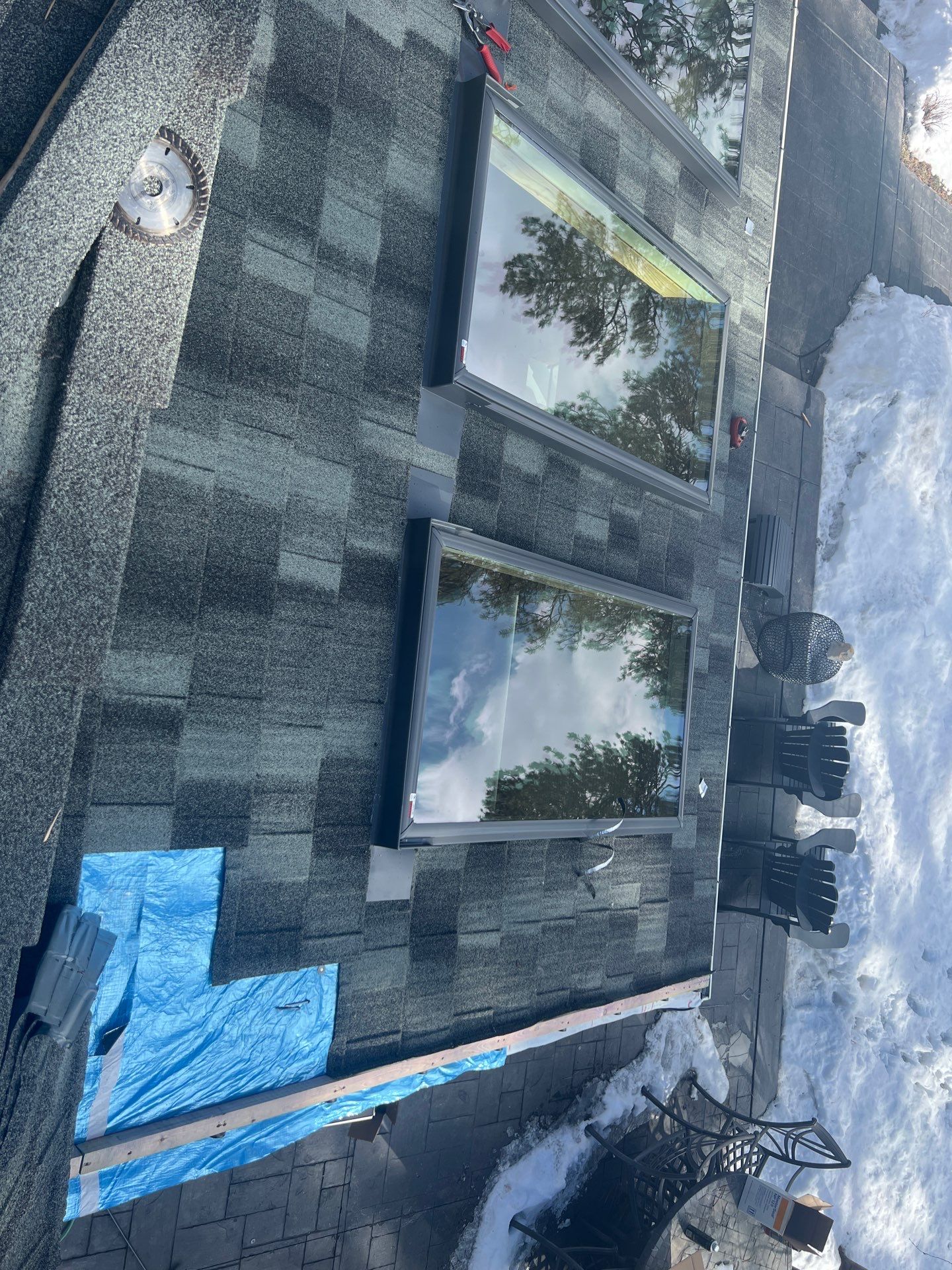 Residential Roofing Installation using Stone Coated Steel by Blue Peaks Roofing LLC 