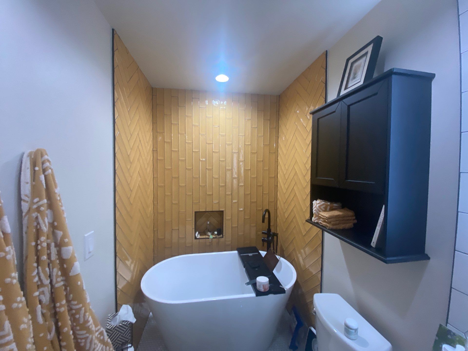 Bathroom Remodel using Seasonal rental by Gold Peak Property Management
