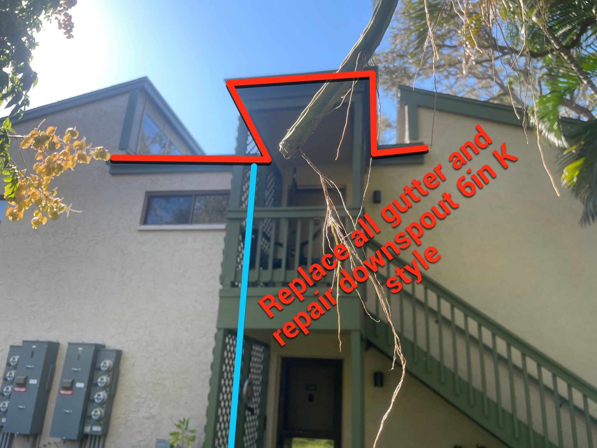 White Gutters Repair and Installation in Sarasota FL by Gutter Professors