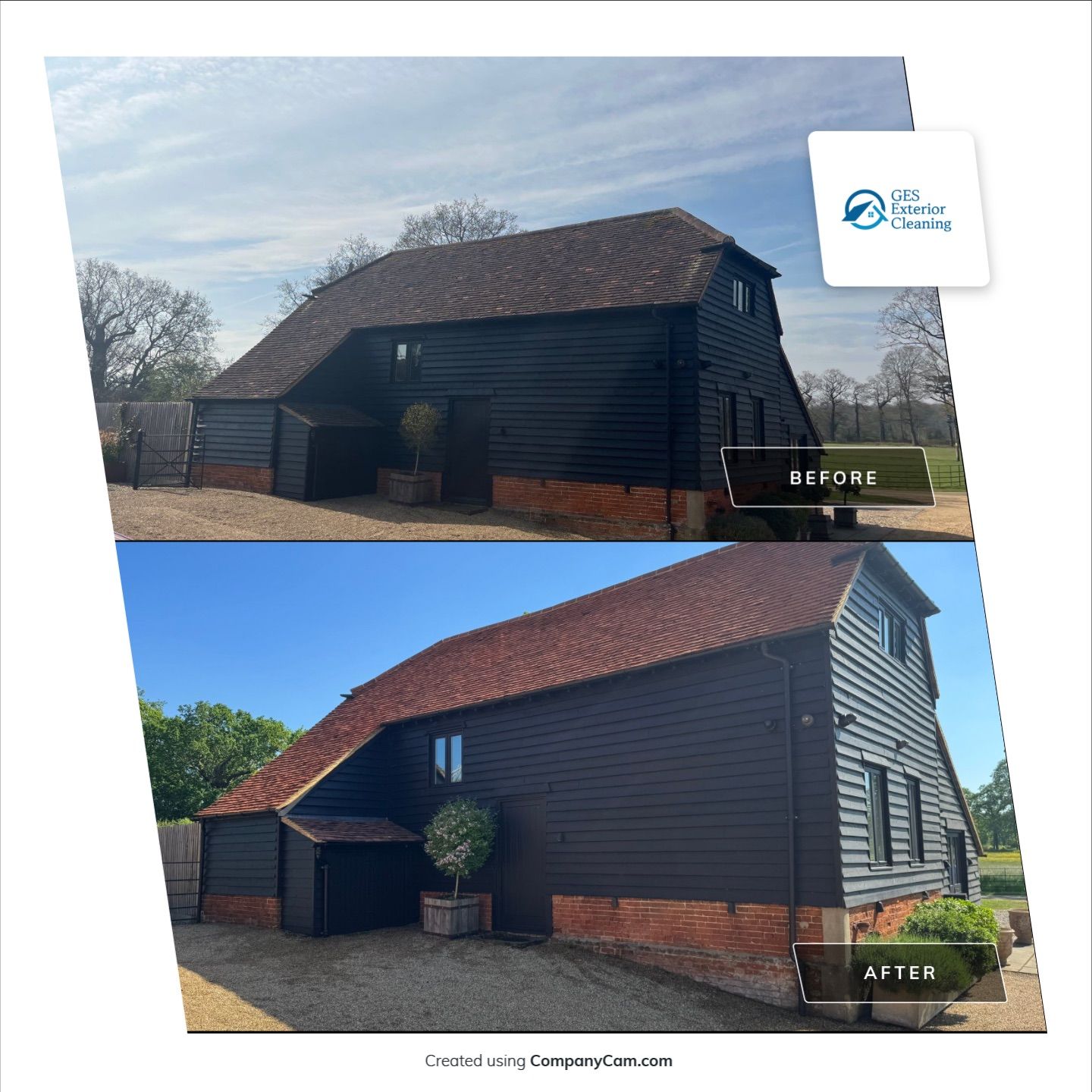 Roof Clean  - Moss Removal - Gutter Clean using Honda 15lpm Low Pressure Washing Machine by Ges Exterior Cleaning ltd
