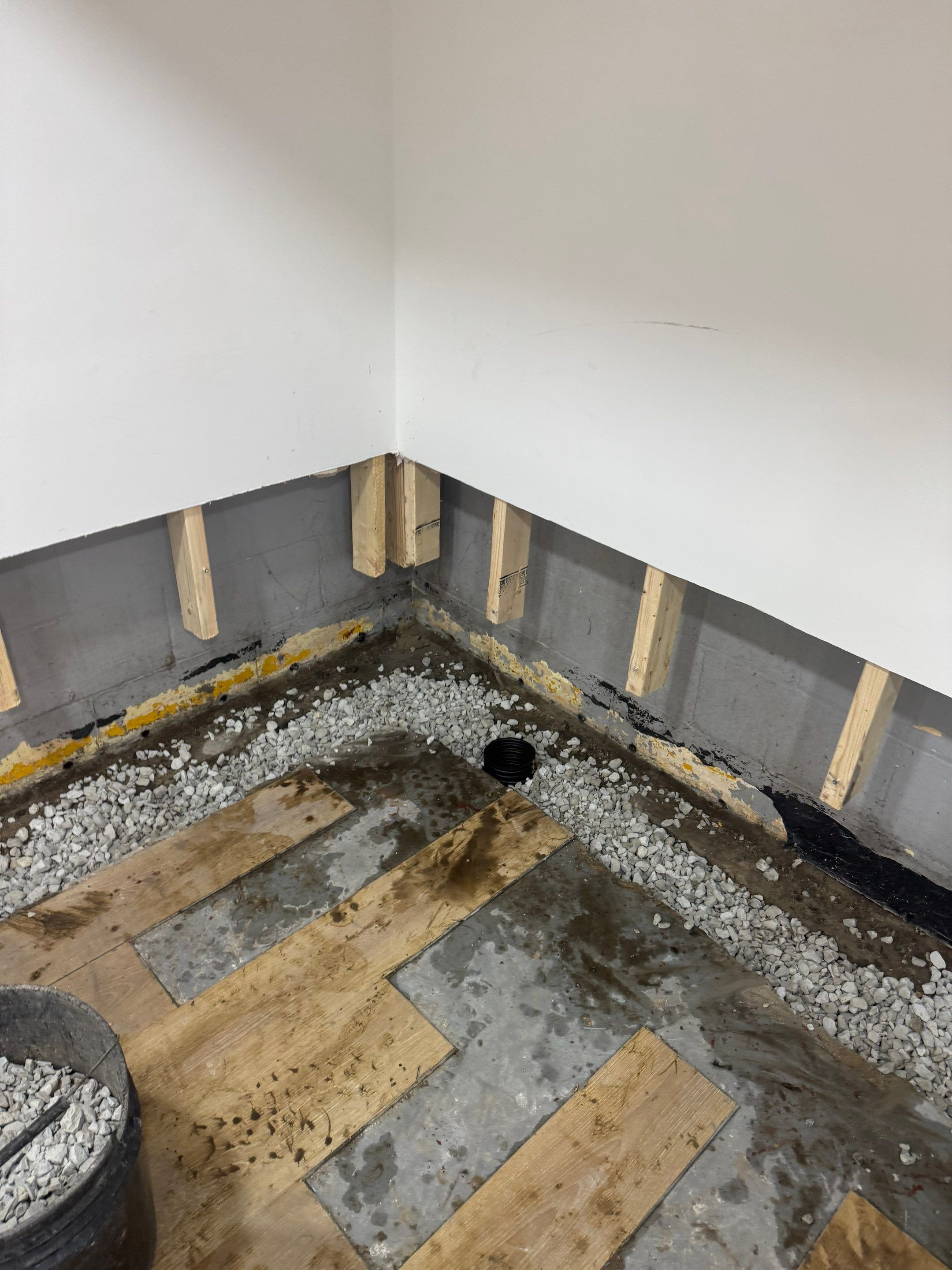 Basement Drain Tile by Area Wide Waterproofing