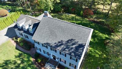 Two-Layer Tear-Off & Full Roof Replacement in Andover, MA – Owens Corning Duration, Onyx Black