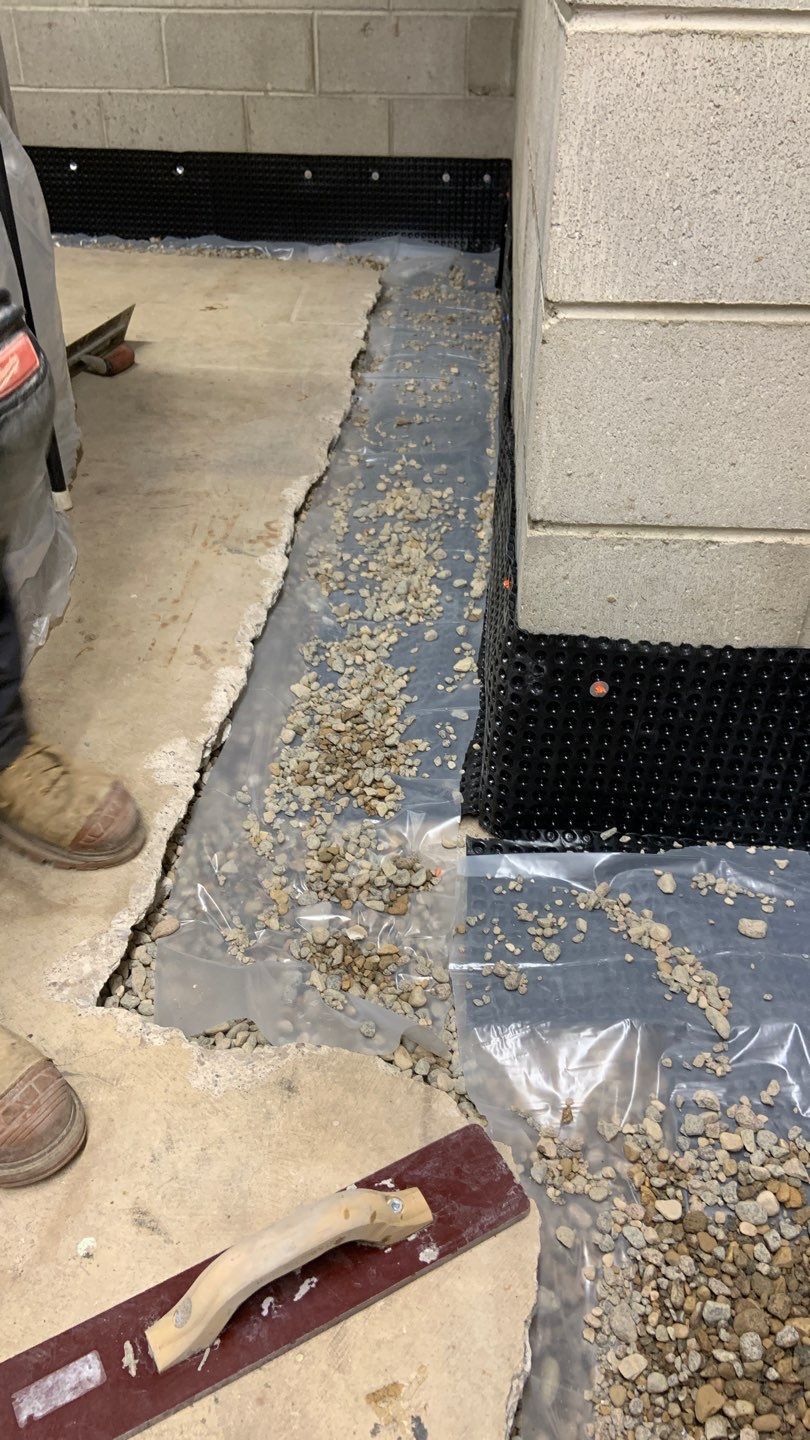 Drain tile in Brooklyn Center by Waterproofing Northeast
