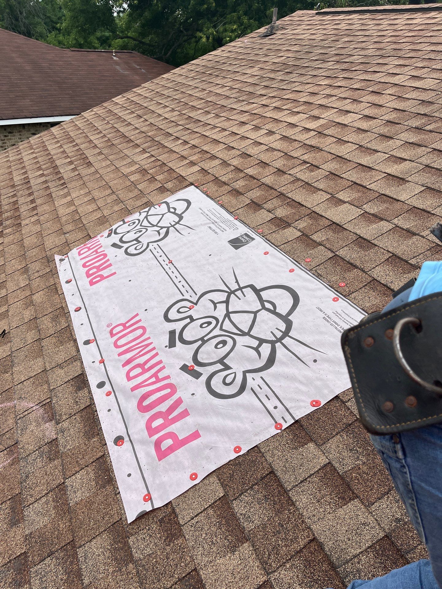 Hail Damage using Owen's Corning Duration (Lifetime) Shingles by Roof Repair Company
