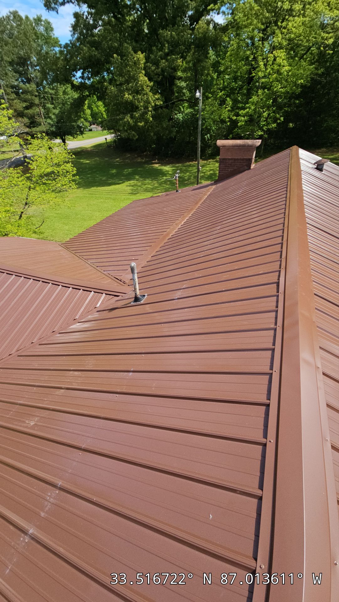 Metal Roof Replacement in Sylvan Springs (Brown) by The Roofing Dudes