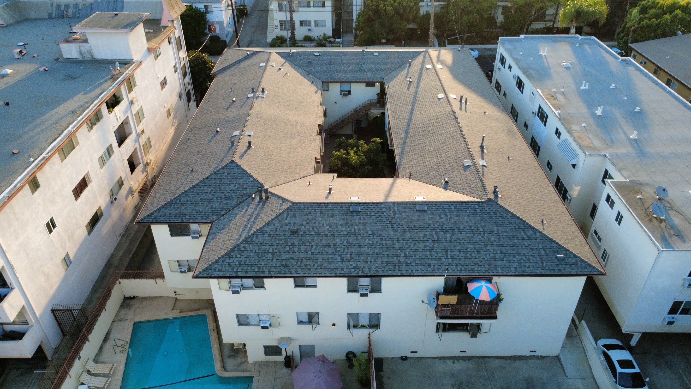 Apartment Building in Hollywood by Hull Brothers Roofing