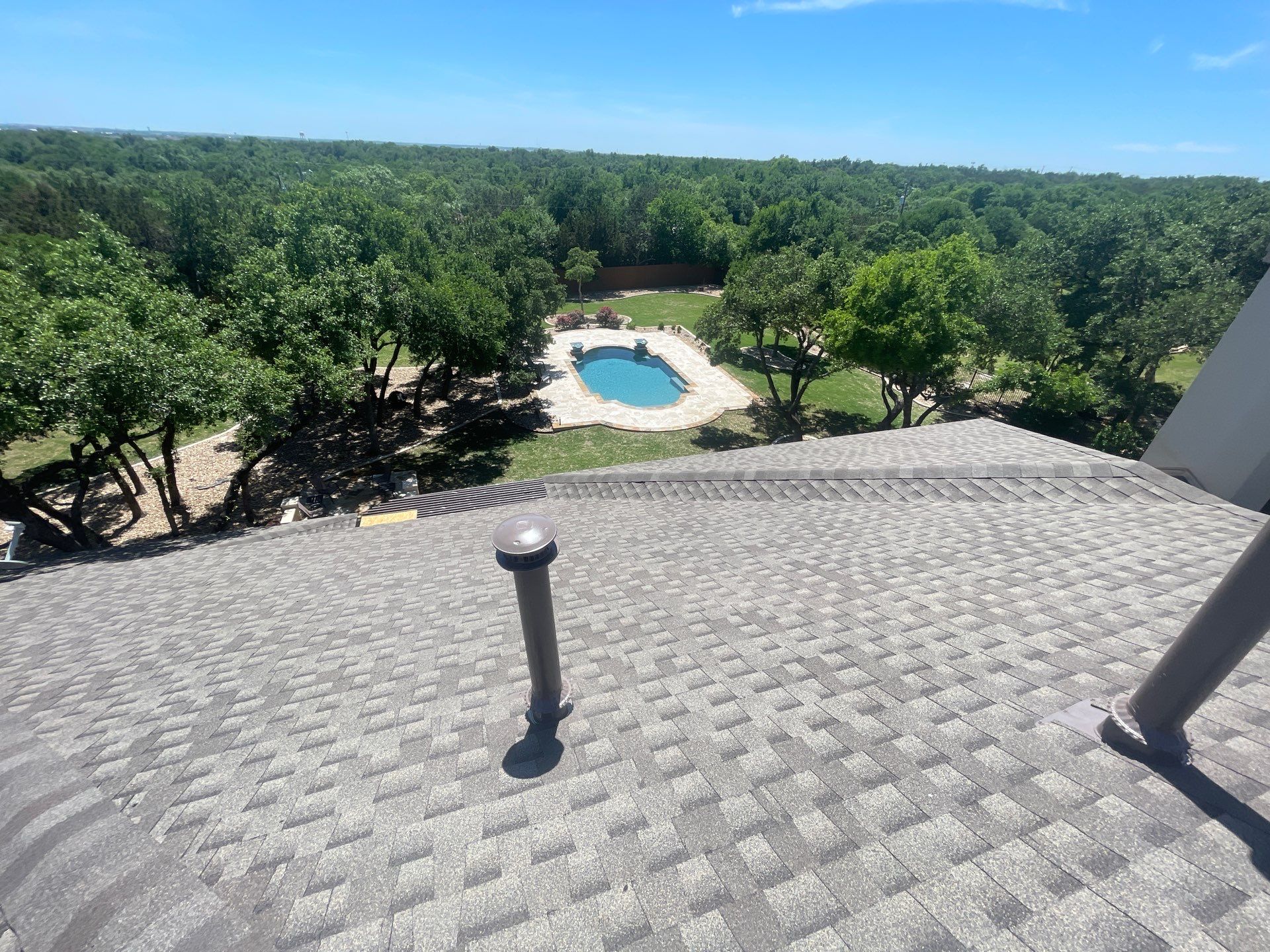 Residential Roof Replacement using GAF - HDZ - Weathered Wood by Action Exteriors Austin