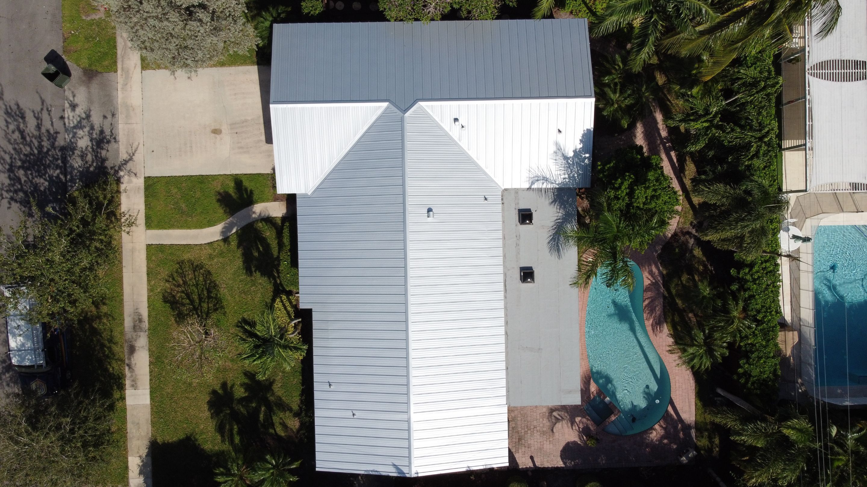 Residential Roofing Installation using 1" Nail strip metal roof by BLUES BROTHERS ROOFING