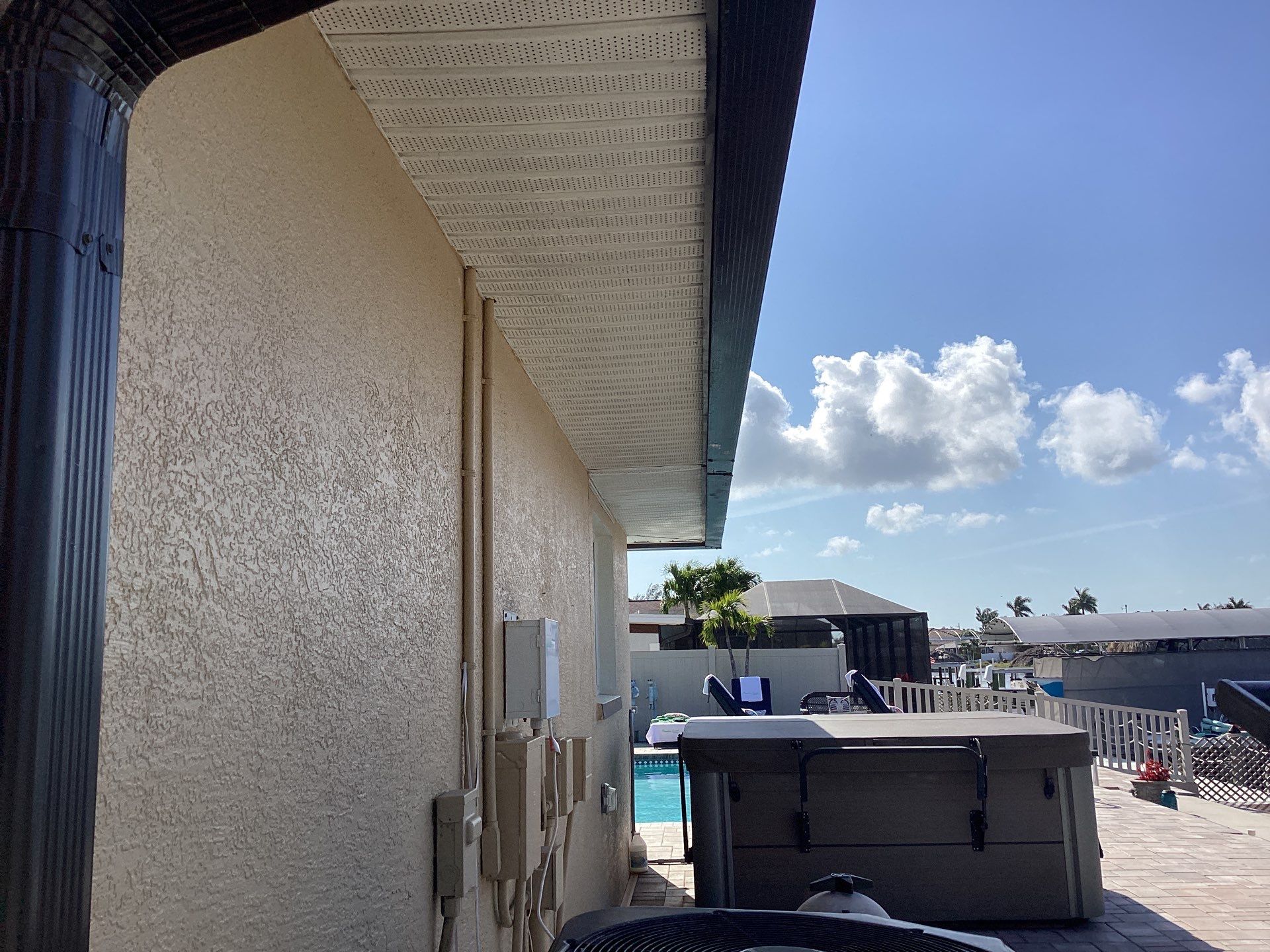 Musket Brown Gutter Installation and Soffit Fascia in Cape Coral FL by Gutter Professors