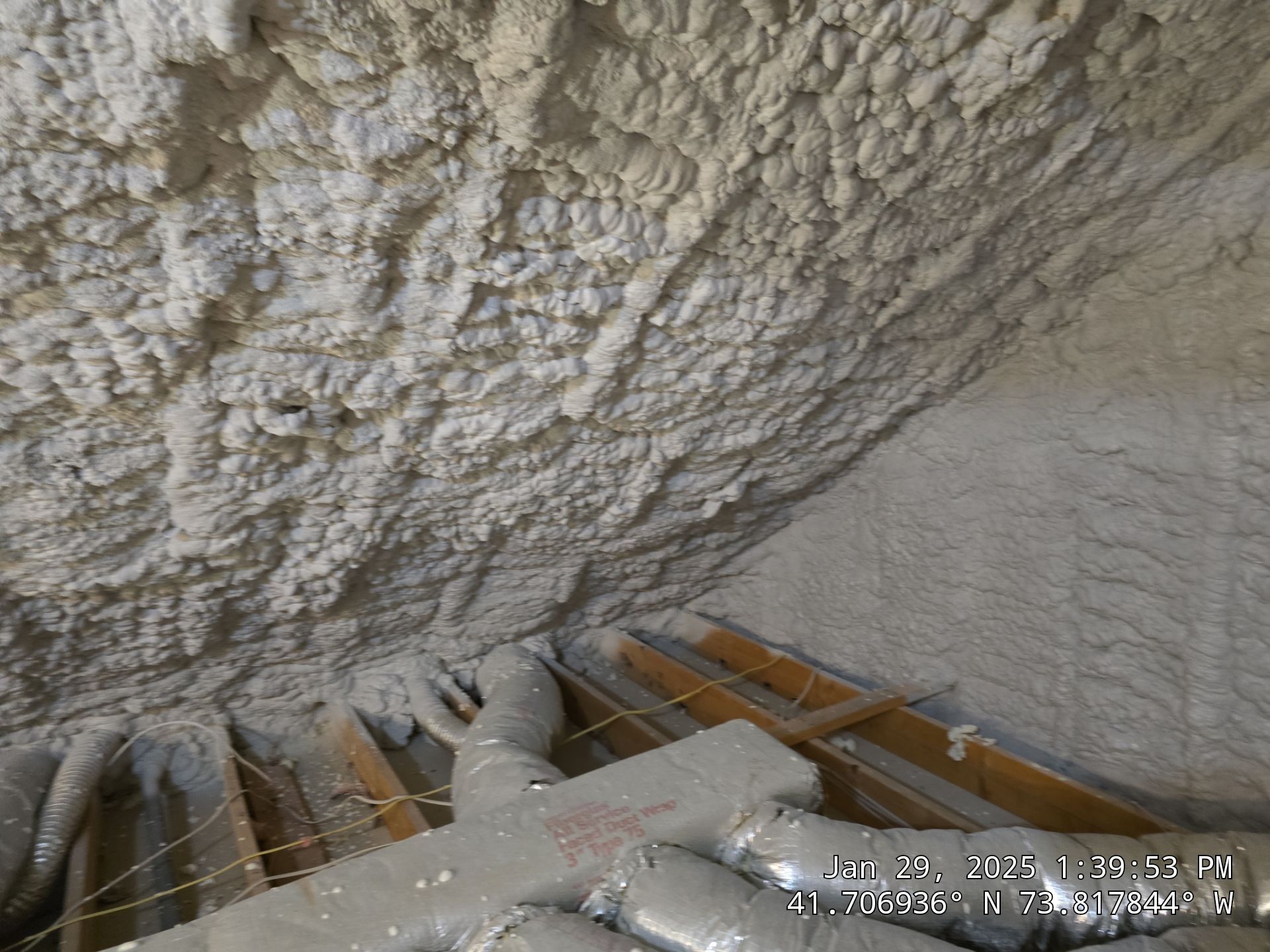 Attic Insulation using open cell spray foam by NYS Foam & Energy