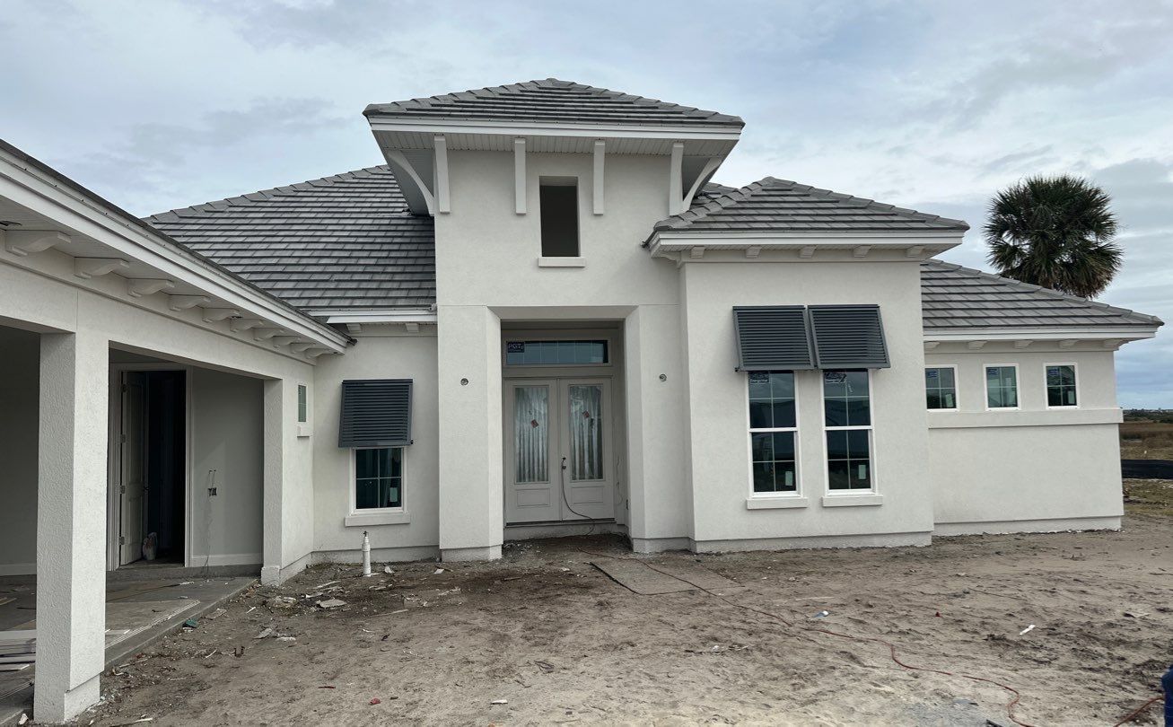 Bahama Shutters in Basalt Grey by Smart Guard Shutters