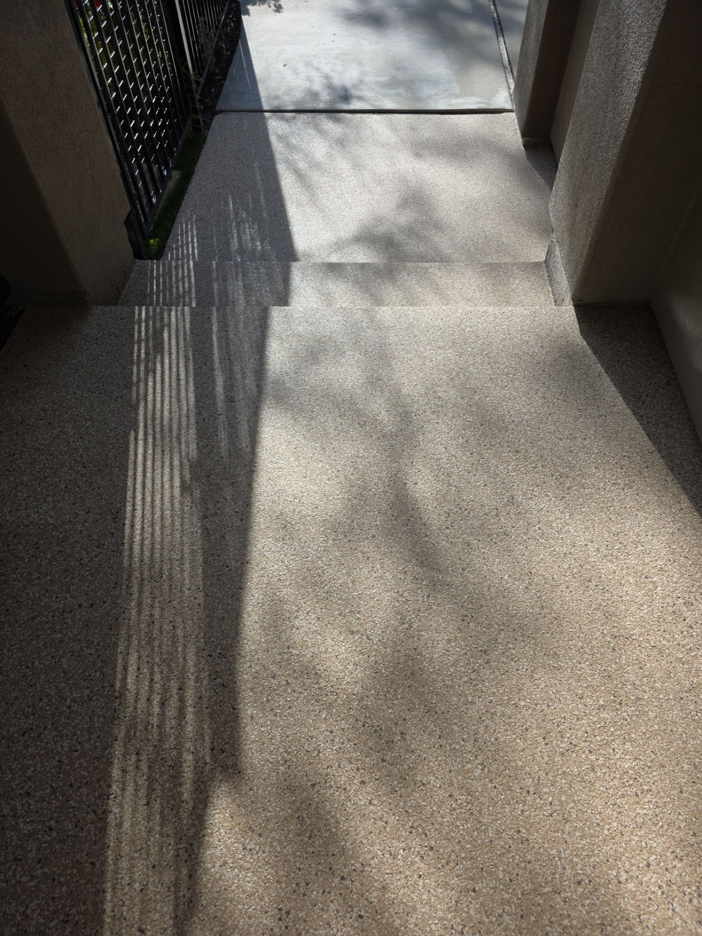 Simiron Safari Chip Concrete Coating and Front Porch Makeover in Atascadero by MGP Coatings