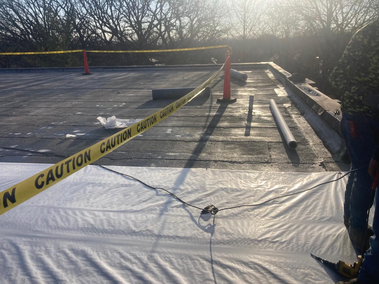 Commercial Roofing Installation using DURO LAST TPO  by Grell Roofing, LLC