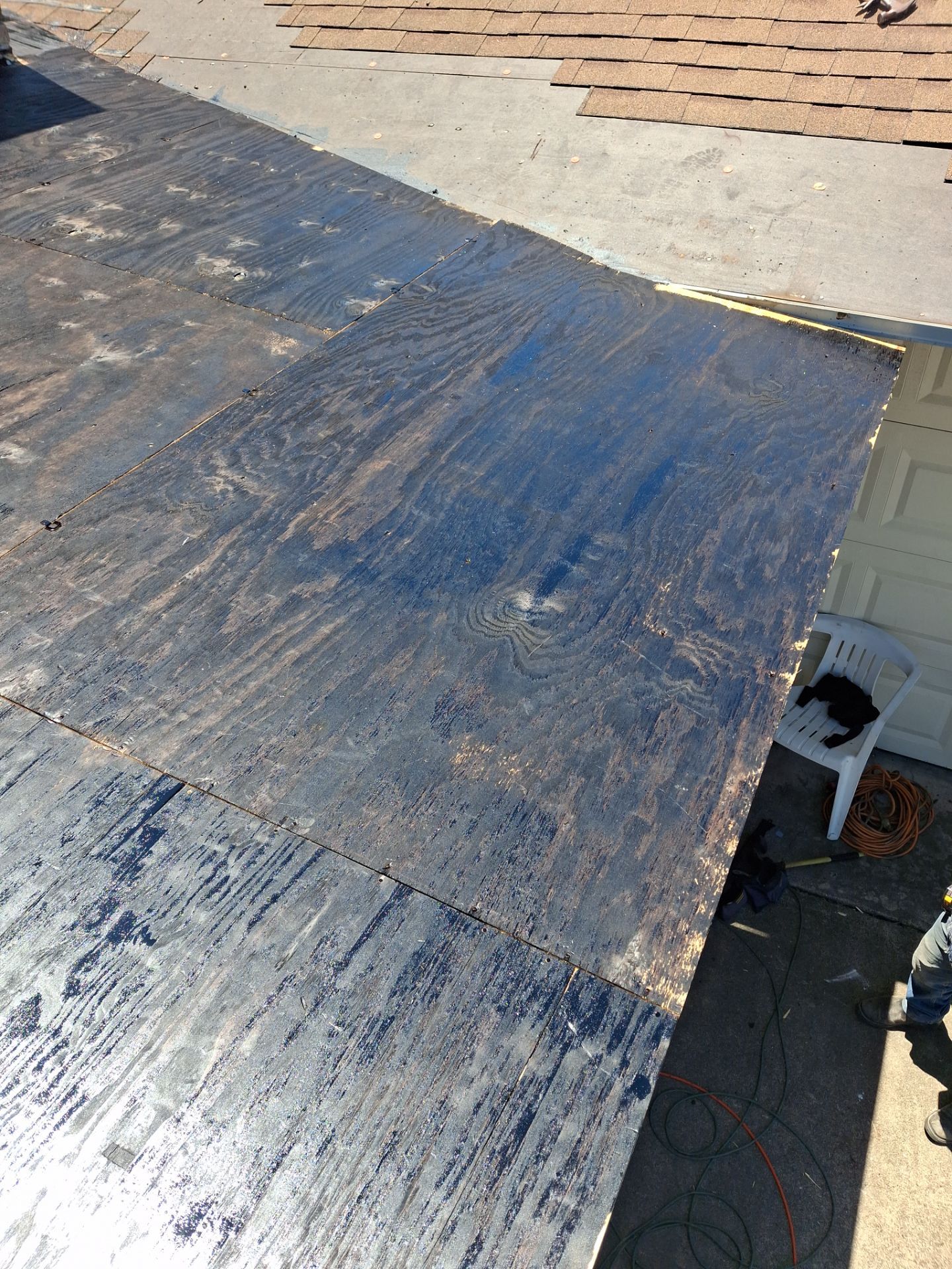 Chimneys need a Cricket.  by Bayfront Roofing and Construction