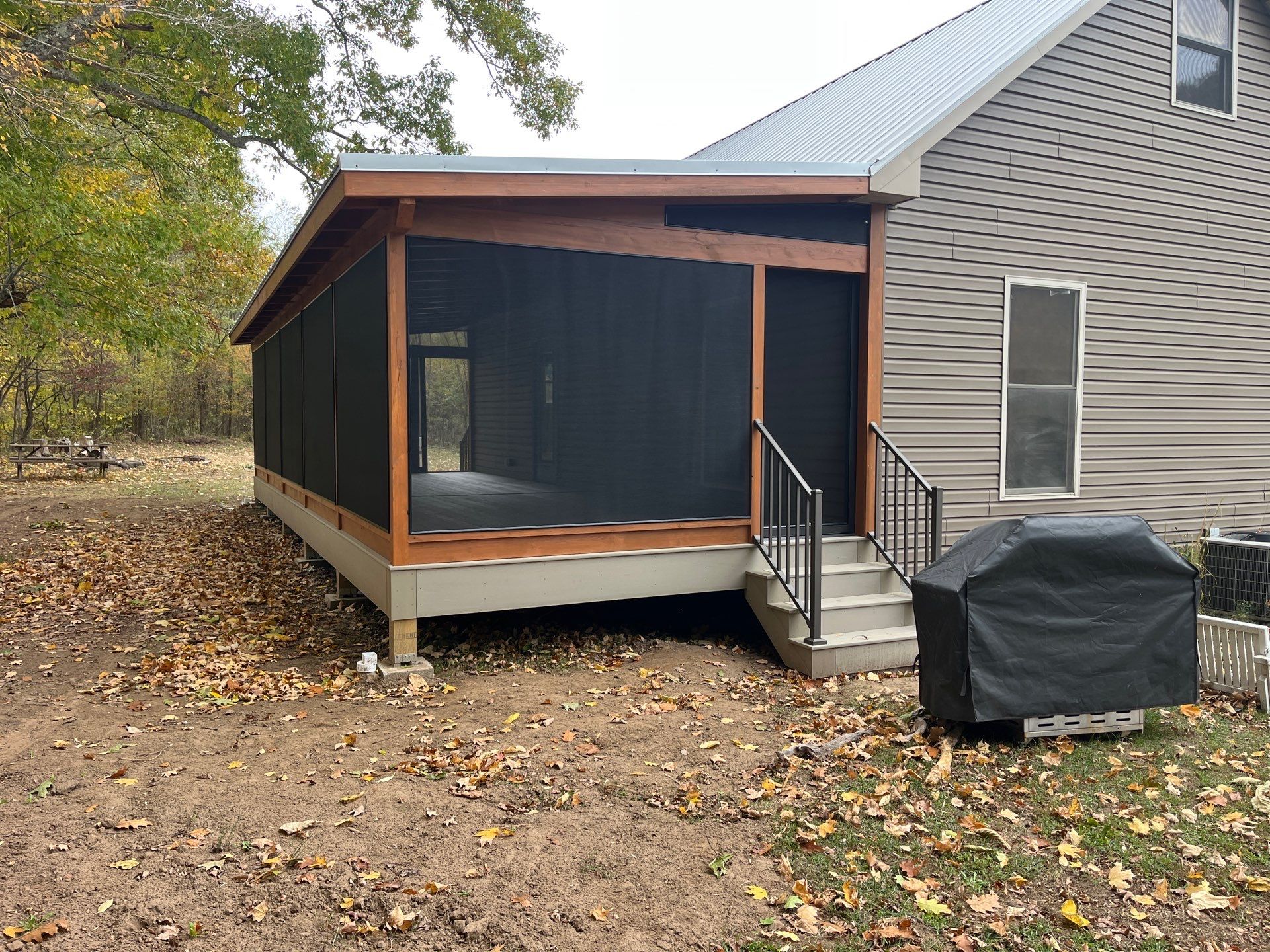 Custom Composite Deck and Screened Porch Addition in Hinton by Walnut Hollow Decks & Outdoor Living