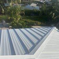 .032 Aluminum 1.5" Mechanical Seam Regal White  by Total Roofing System The Metal Roof Experts