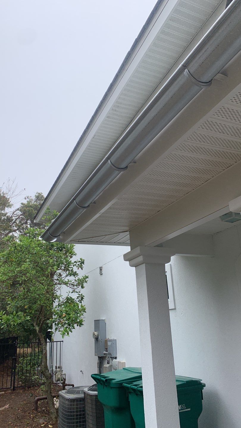 Seamless Gutter Installation using Half Round Galvanized Gutters by Gutter Professors