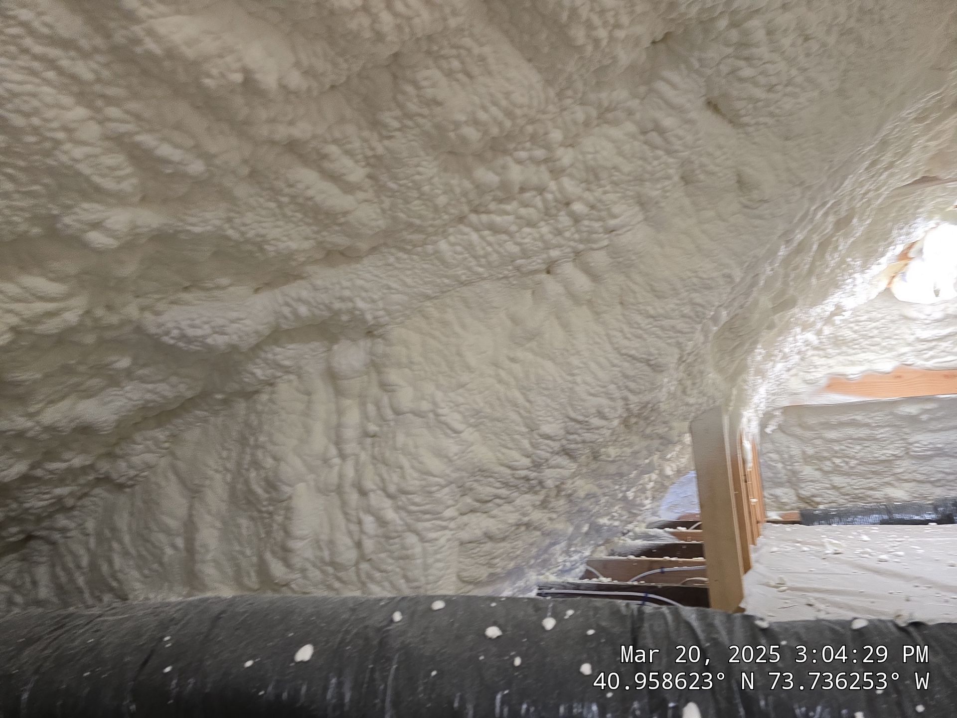 Attic Insulation using open cell spray foam by NYS Foam & Energy