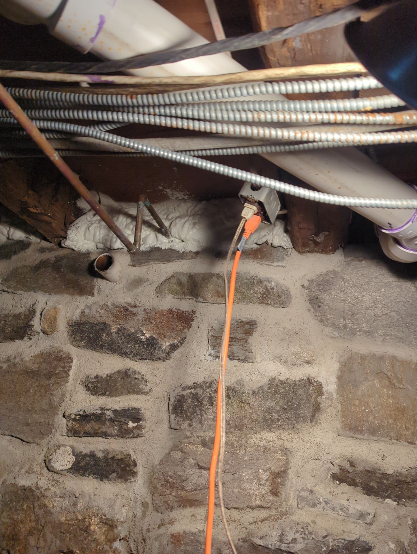 Rim Joist using Closed Cell Spray Foam by NYS Foam & Energy