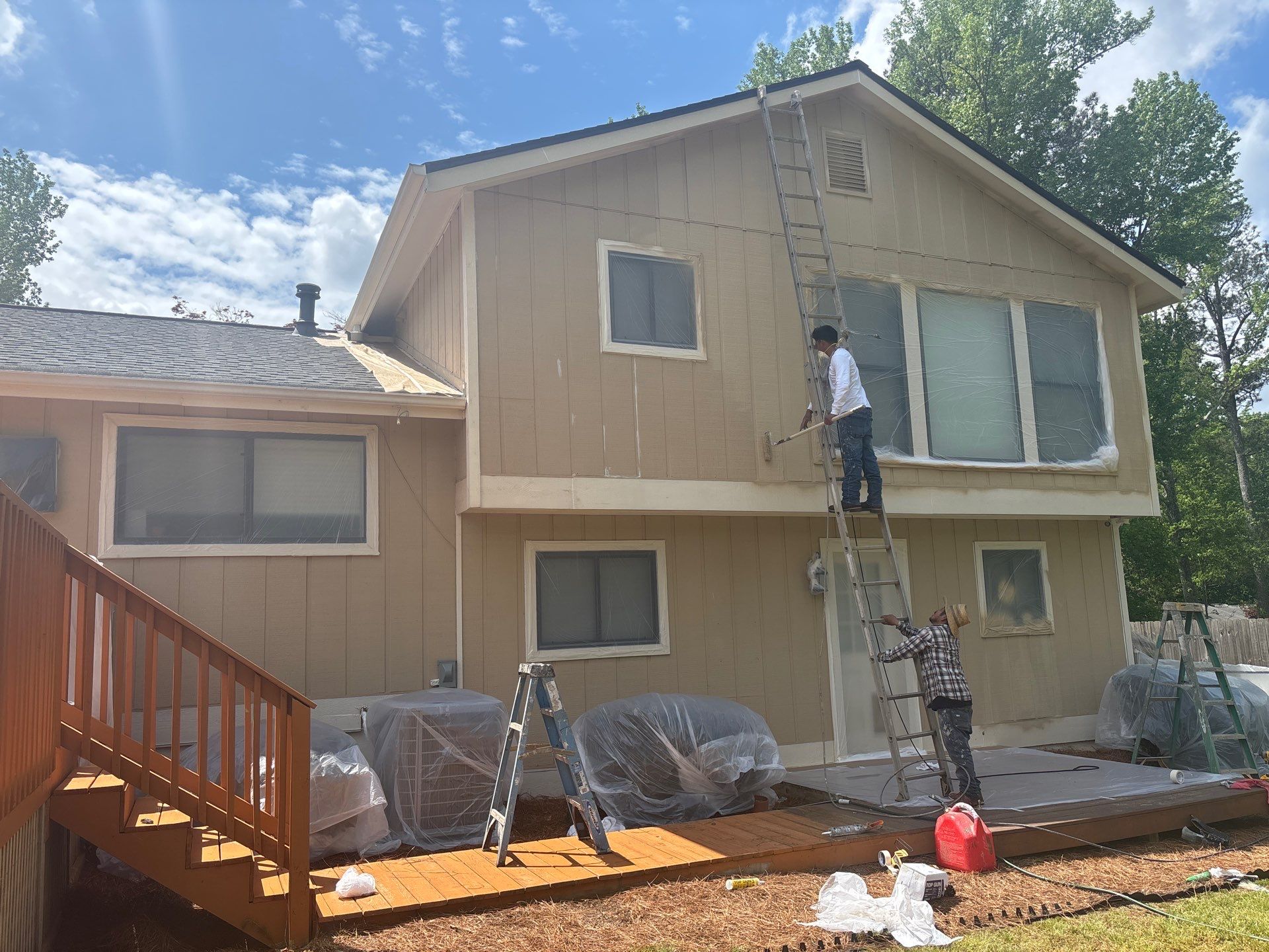 Marietta, GA Rotten Wood Replacement, Exterior Paint, and Deck Stain  by Nelson Exteriors 