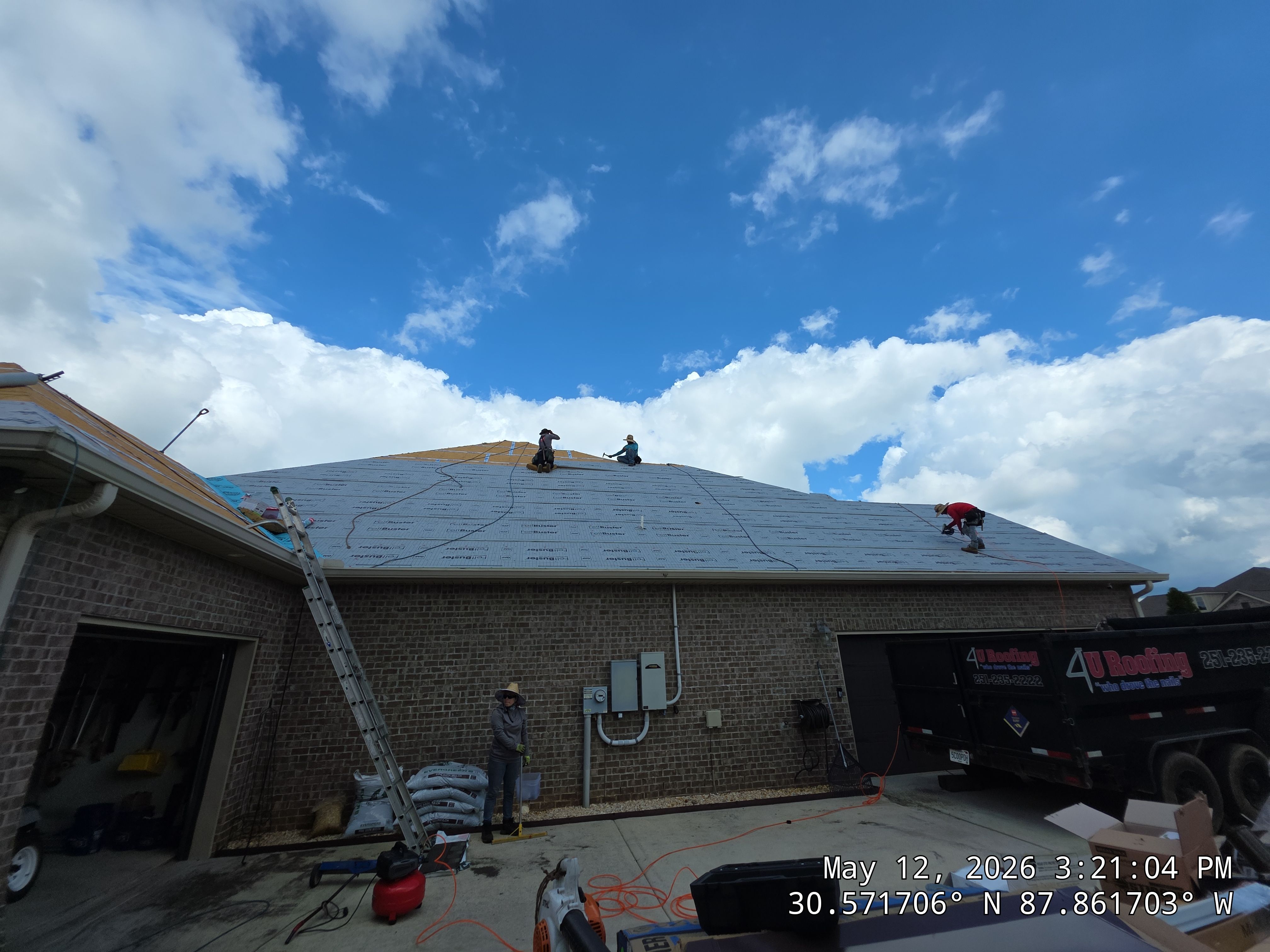 GAF Architectural Shingle Roof Replacement in Fairhope, Alabama by 4U Roofing
