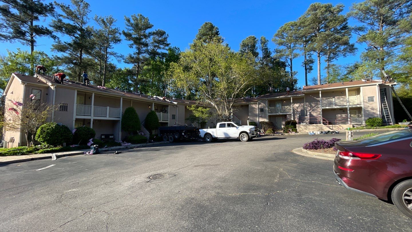 Commercial Roofing Installation using Owens Corning Autumn Brown by Inspector Roofing and Restoration