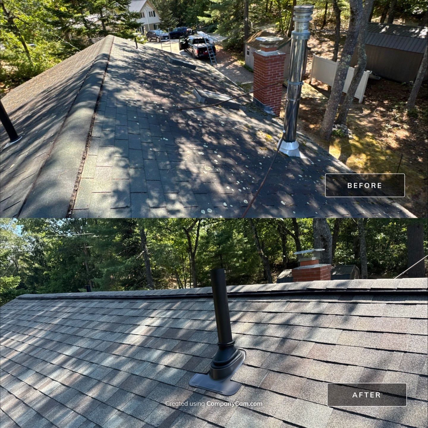Roof & Shed Replacement in Center Ossipee, NH – Owens Corning Driftwood by Compass exteriors