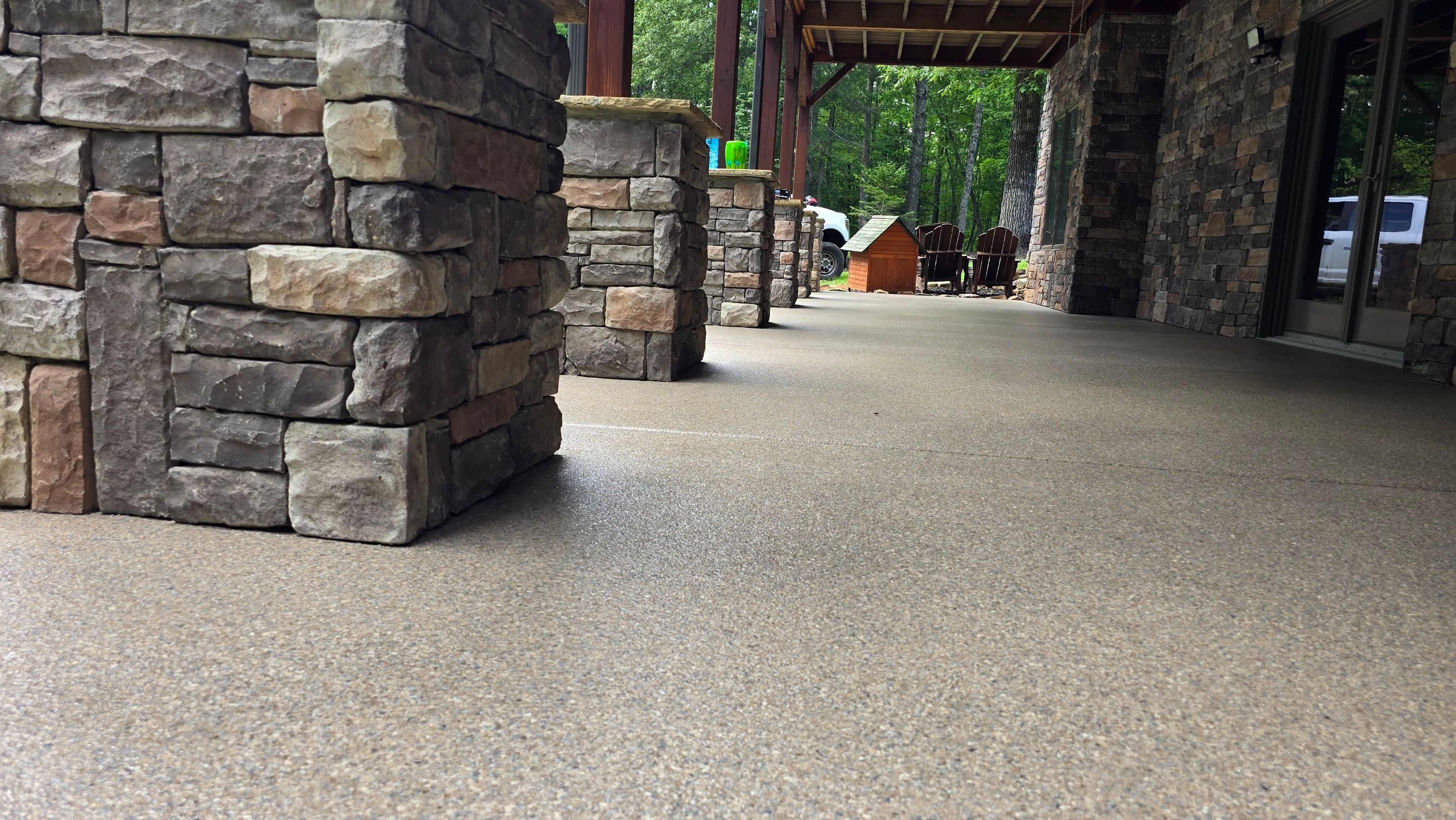 Patio using Obsidian by Elite Floor Solutions