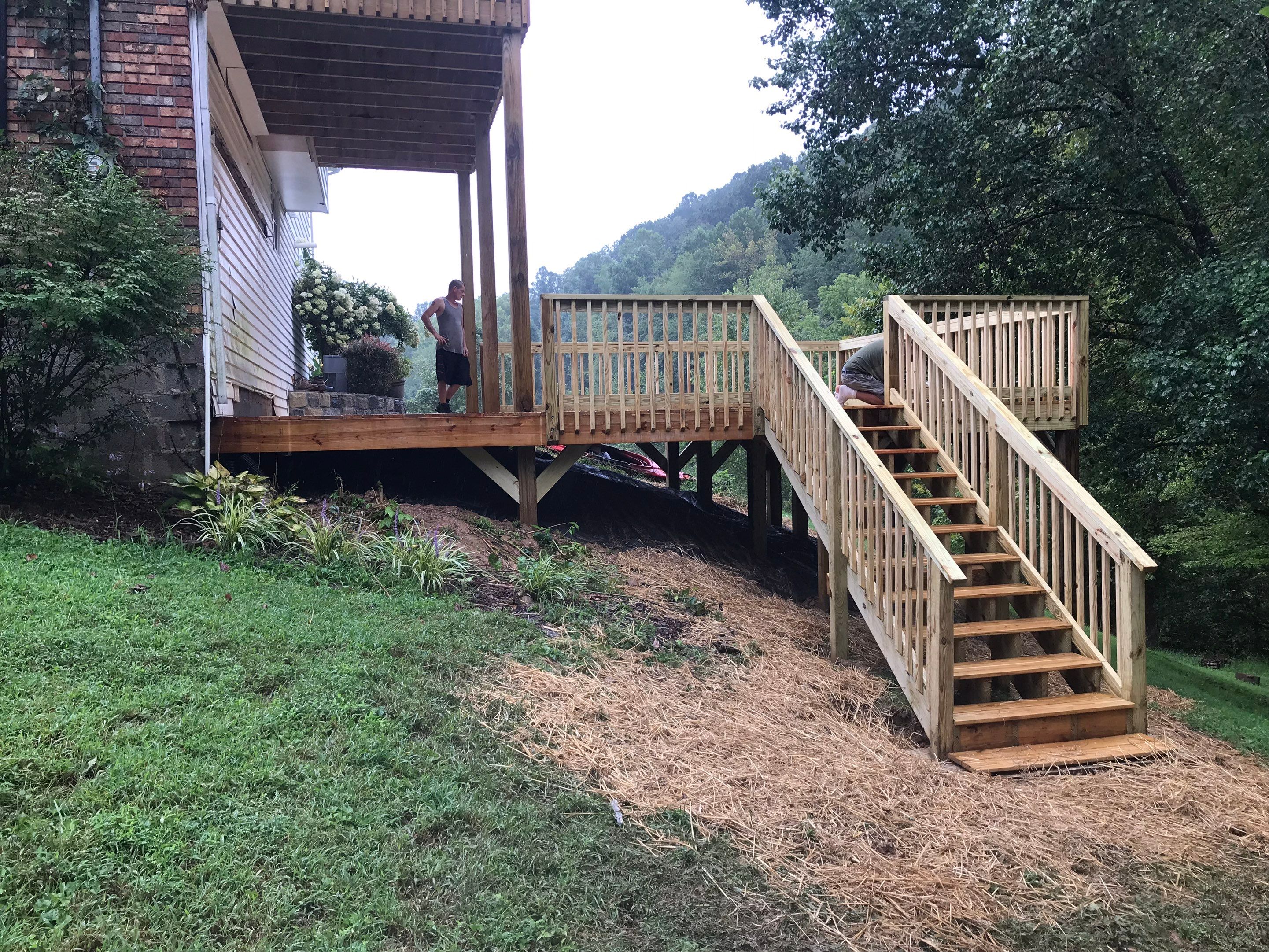 Deck Installation using Pressure Treated Lumber by Secure Construction Company Inc