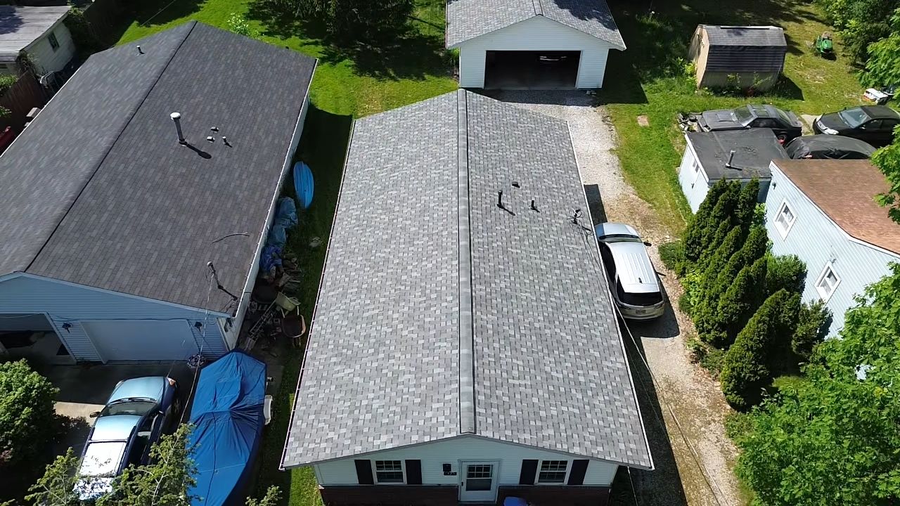 Atlas Pinnacle, Color, Coastal Granite, Drip Edge, Color, Birch White by Eagle Eye Roofing