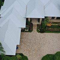 .032 Aluminum 1.5" Mechanical Seam Regal White  by Total Roofing System The Metal Roof Experts