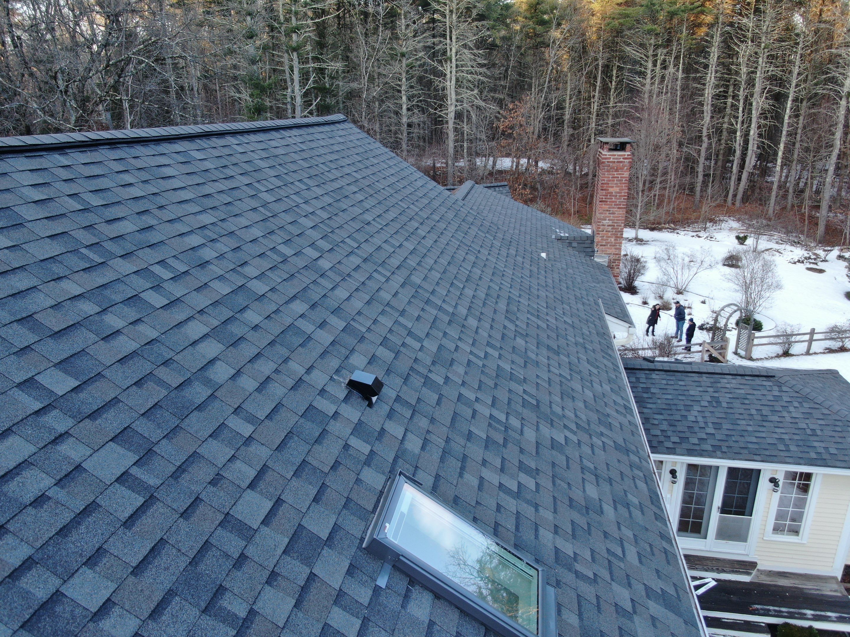 Full Roof Replacement + 5 New Velux Skylights with Relocation — Carlisle, MA by Mighty Dog Roofing of Greater Middlesex County