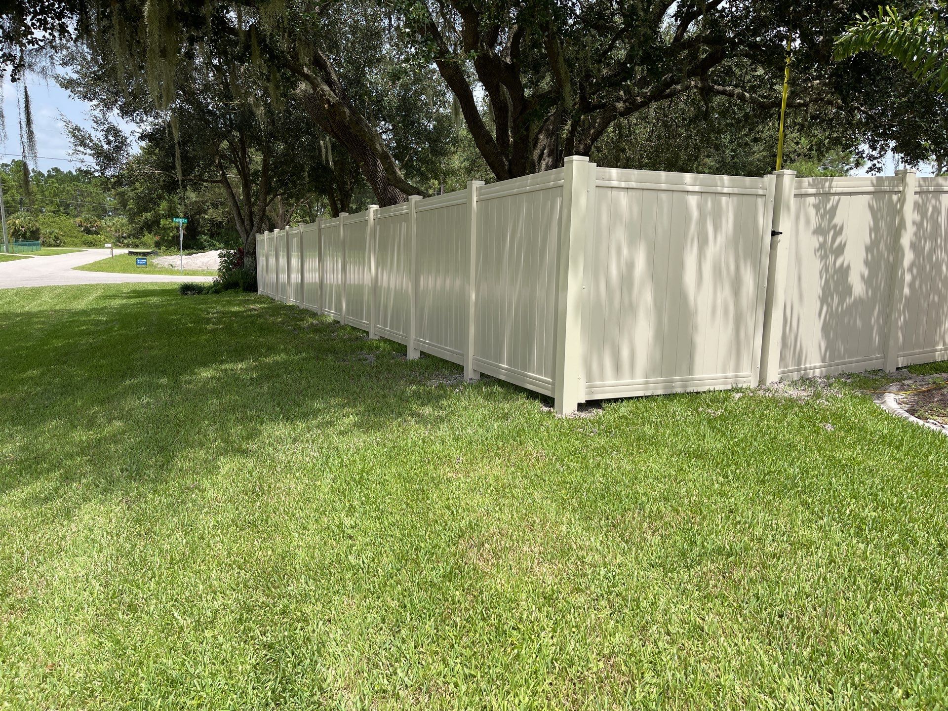 North Port, FL Tan Vinyl Privacy Fence  by Asap fence and gates, LLC