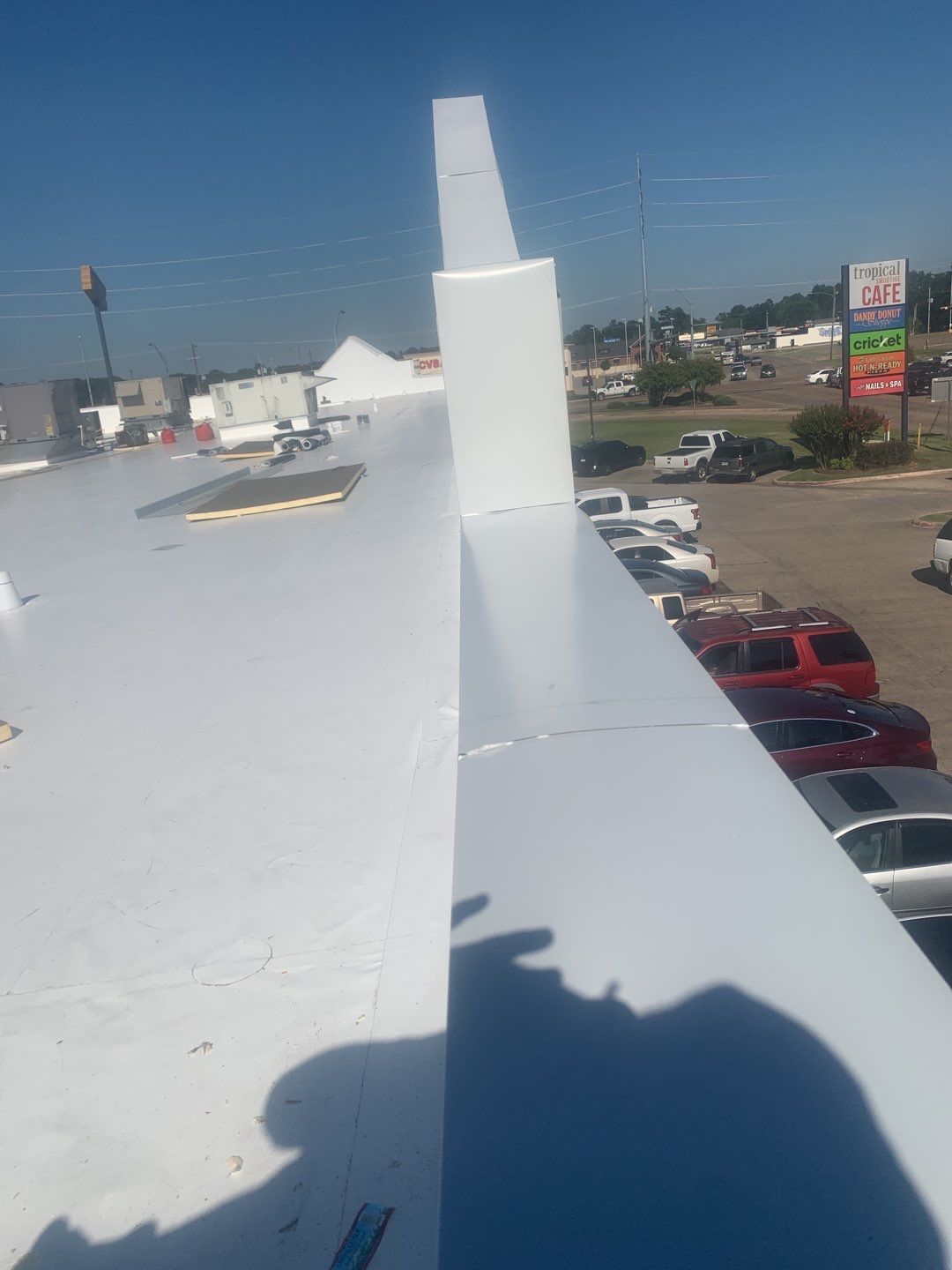 Commercial Roofing Installation using 50 mil PVC by Hostetler Roofing