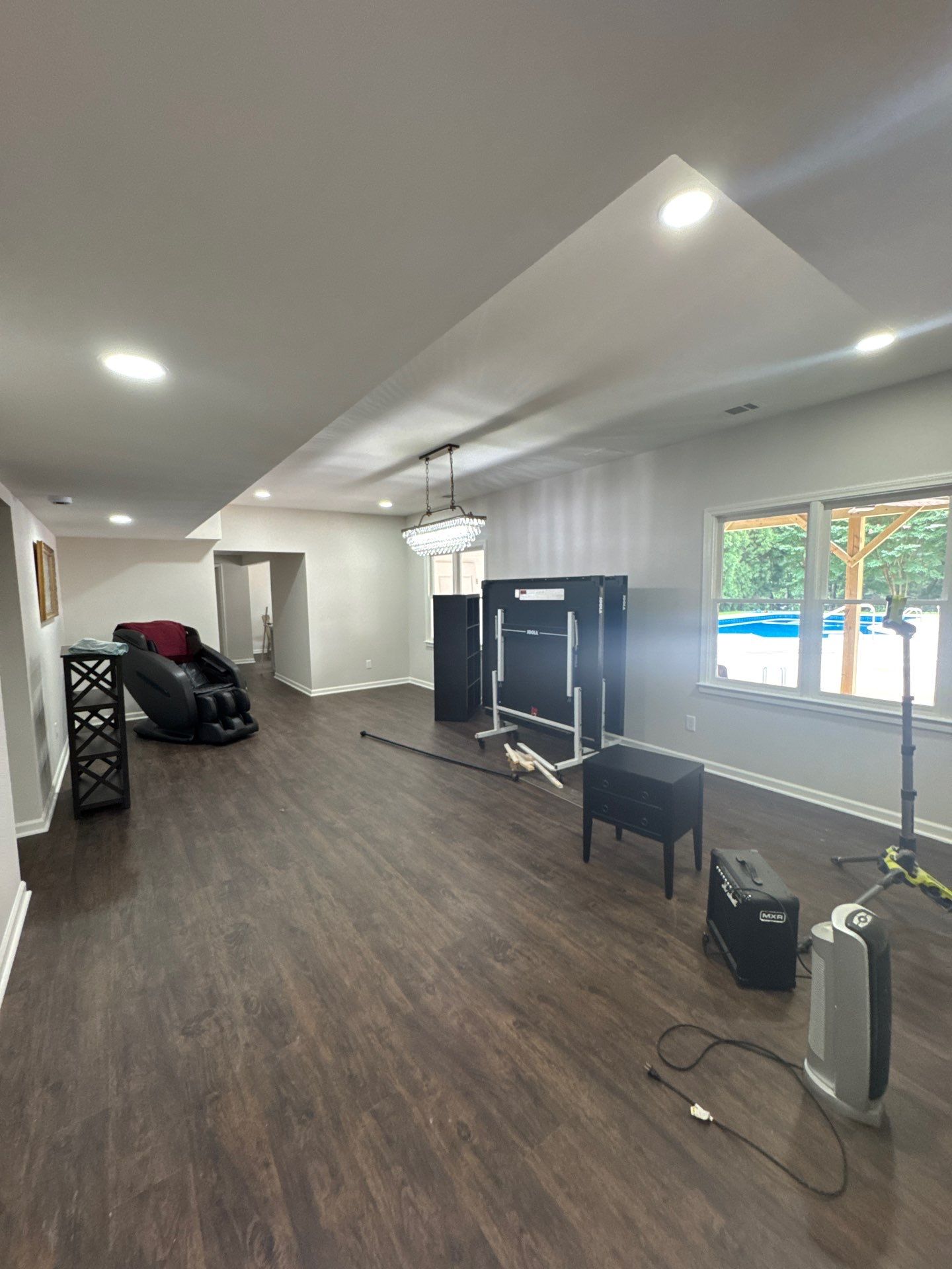 Full Basement Remodel in Powder Springs Featuring Custom Kitchenette by Swift Home Renovations