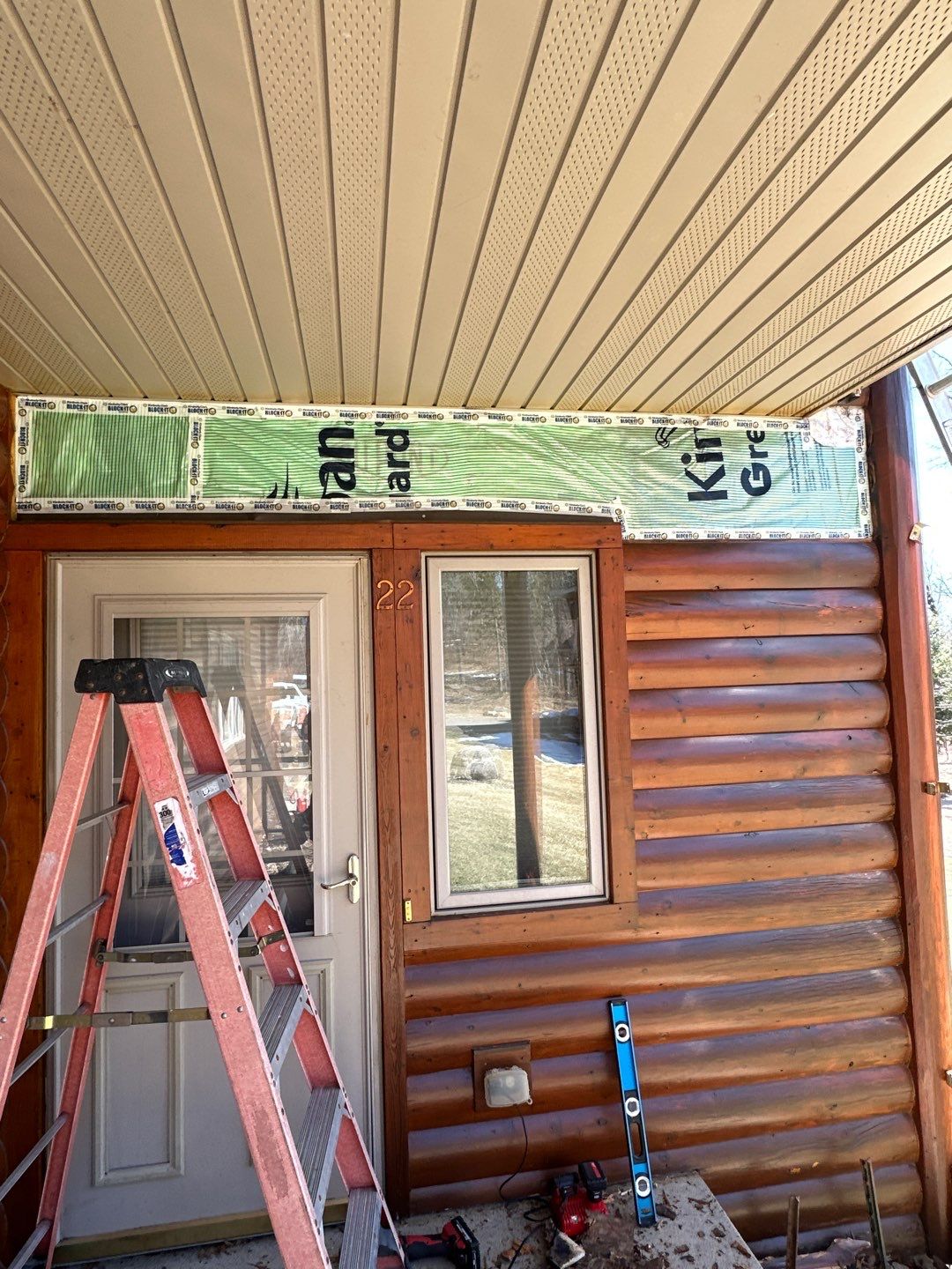 Cabin in Pequot Lakes. Rotted log siding by Koska construction llc