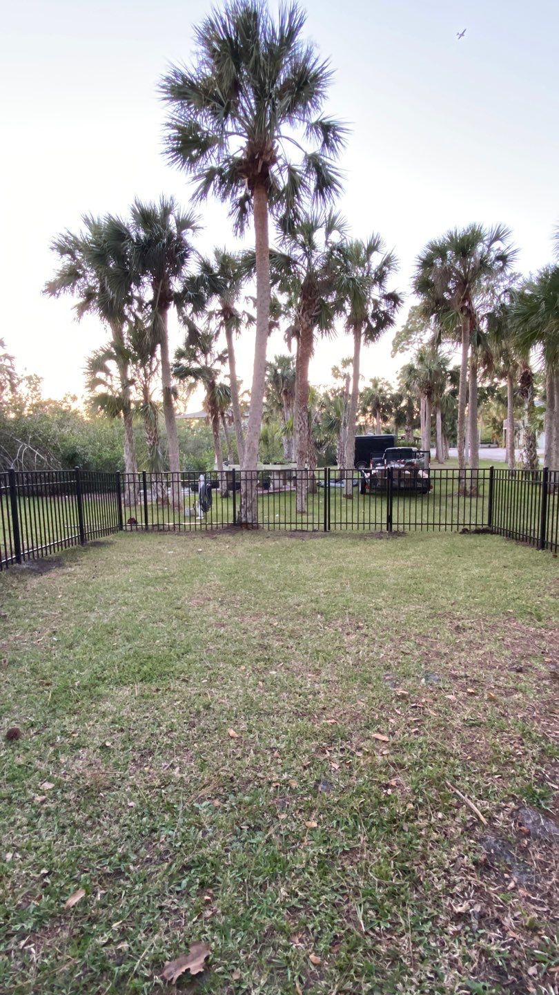 Aluminum Fence Installation using Black 3 Rail Aluminum Fence by Asap fence and gates, LLC