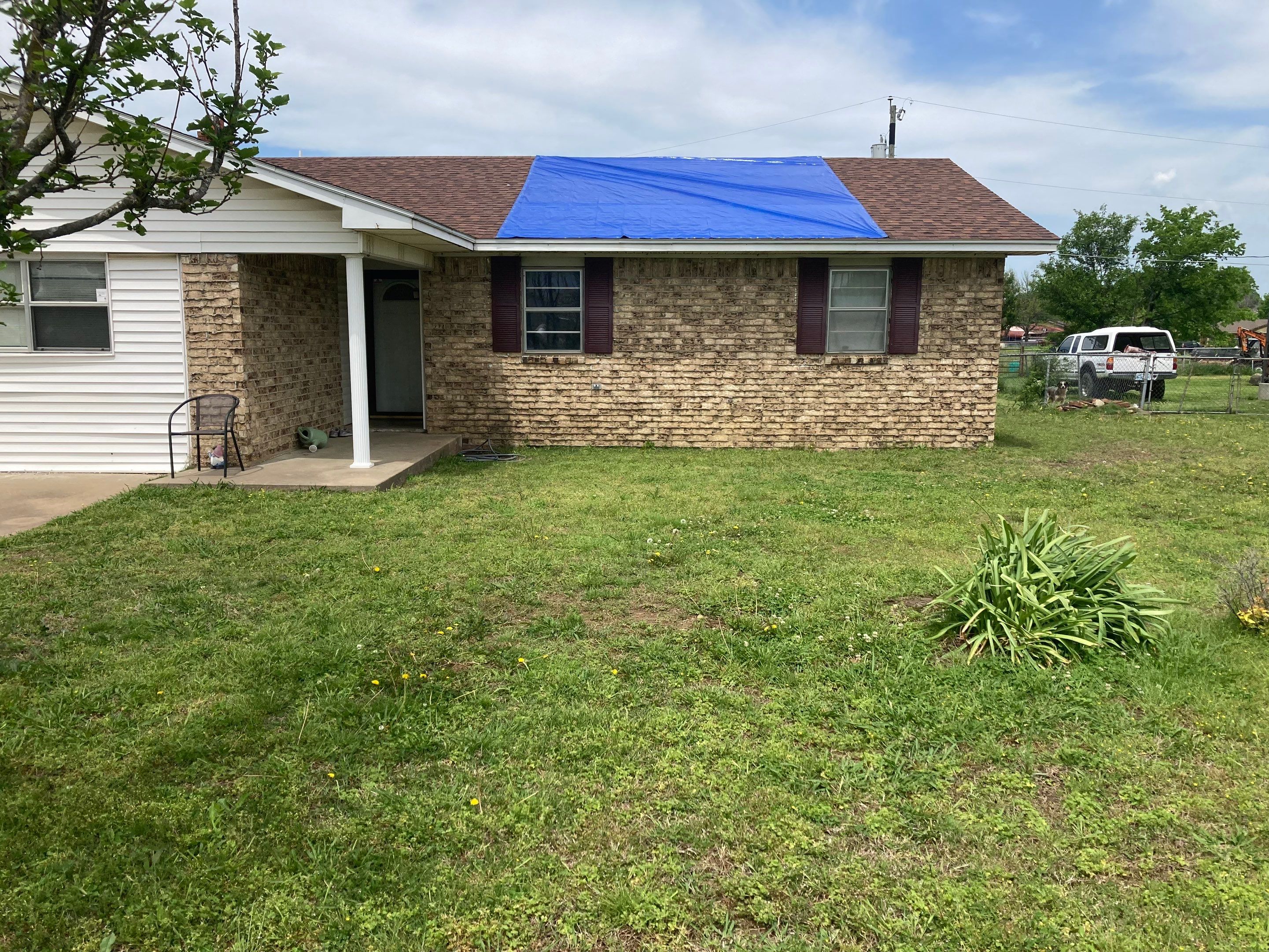 New roof & siding paid by insurance. Along with new roof sheathing.  by In & Out Construction & Remodeling, LLC